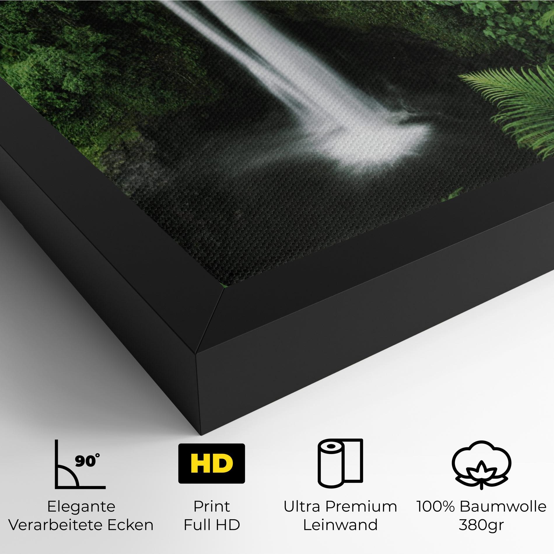 Leinwandbild Green Nature Waterfall mockup 4