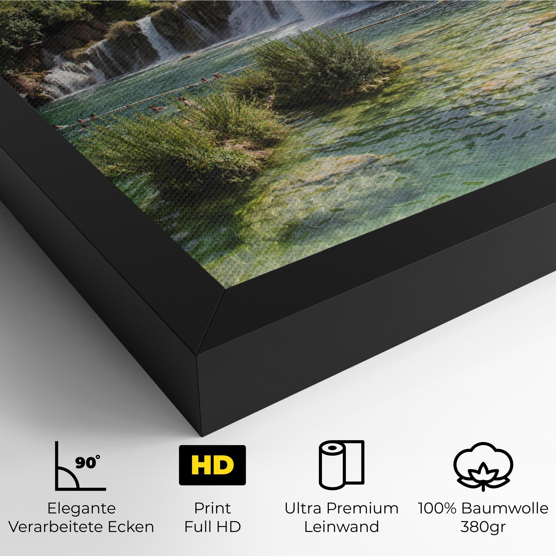 Leinwandbild Green Waterfall mockup 4