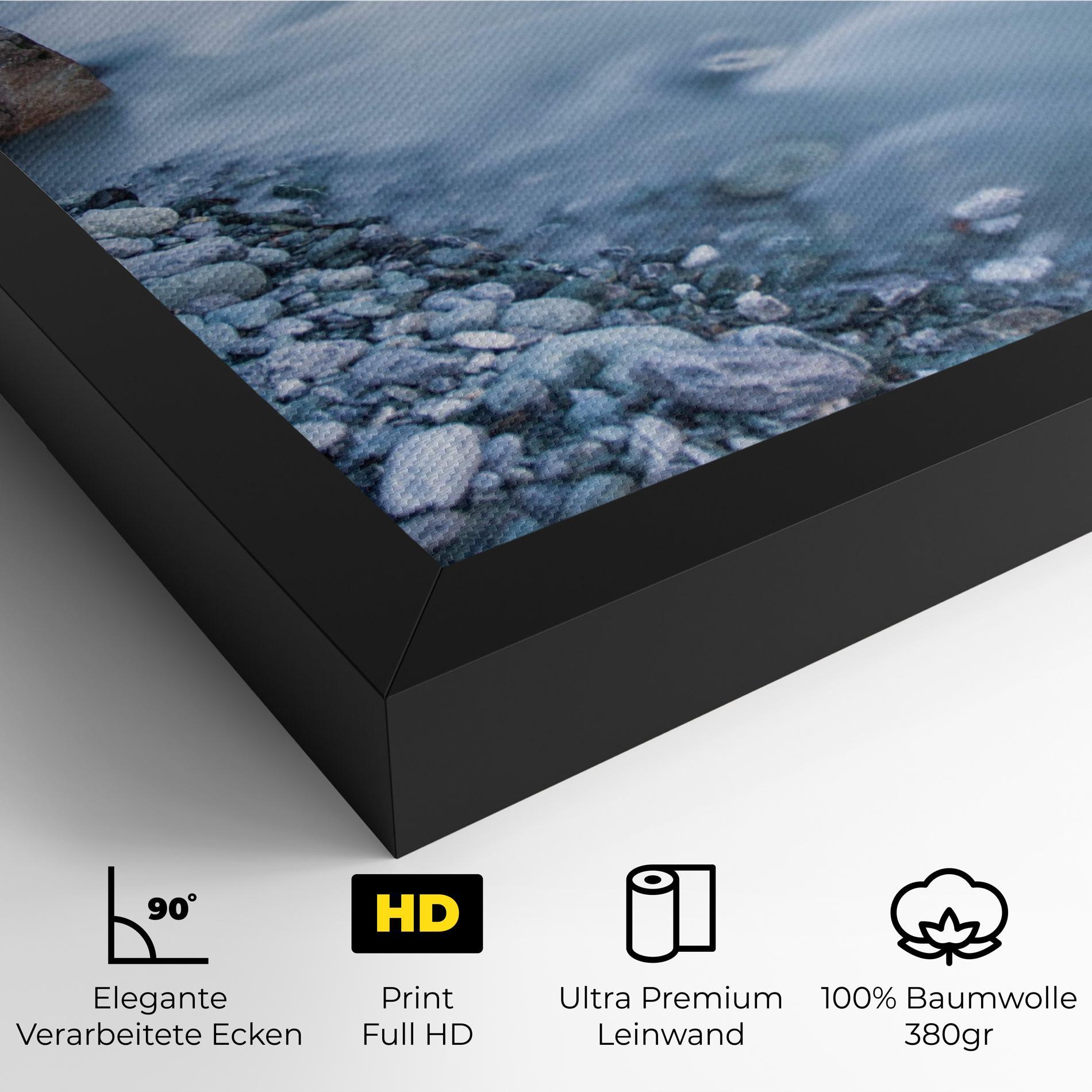 Leinwandbild Grey Water Falling mockup 4