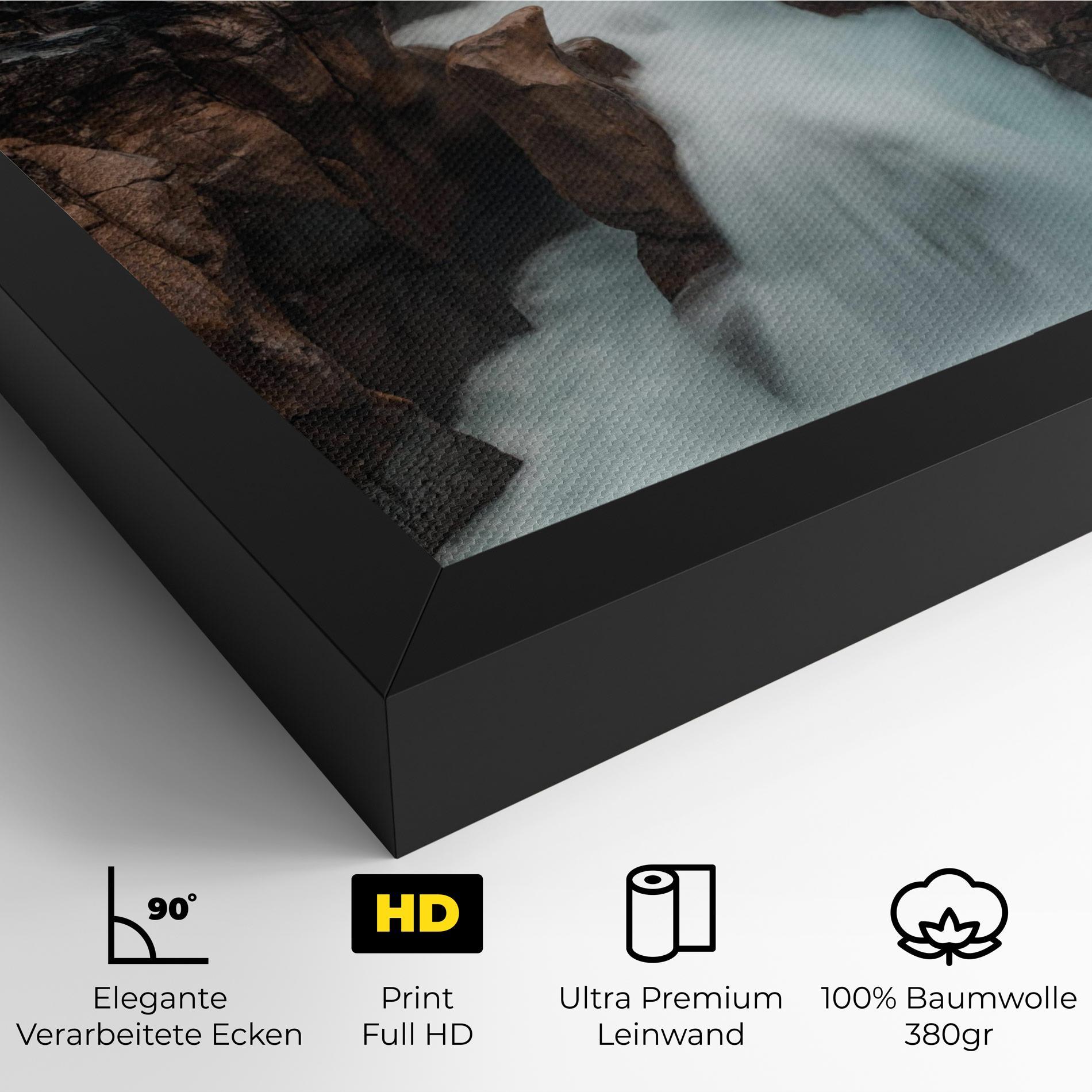 Leinwandbild Orange Trees Waterfall mockup 4