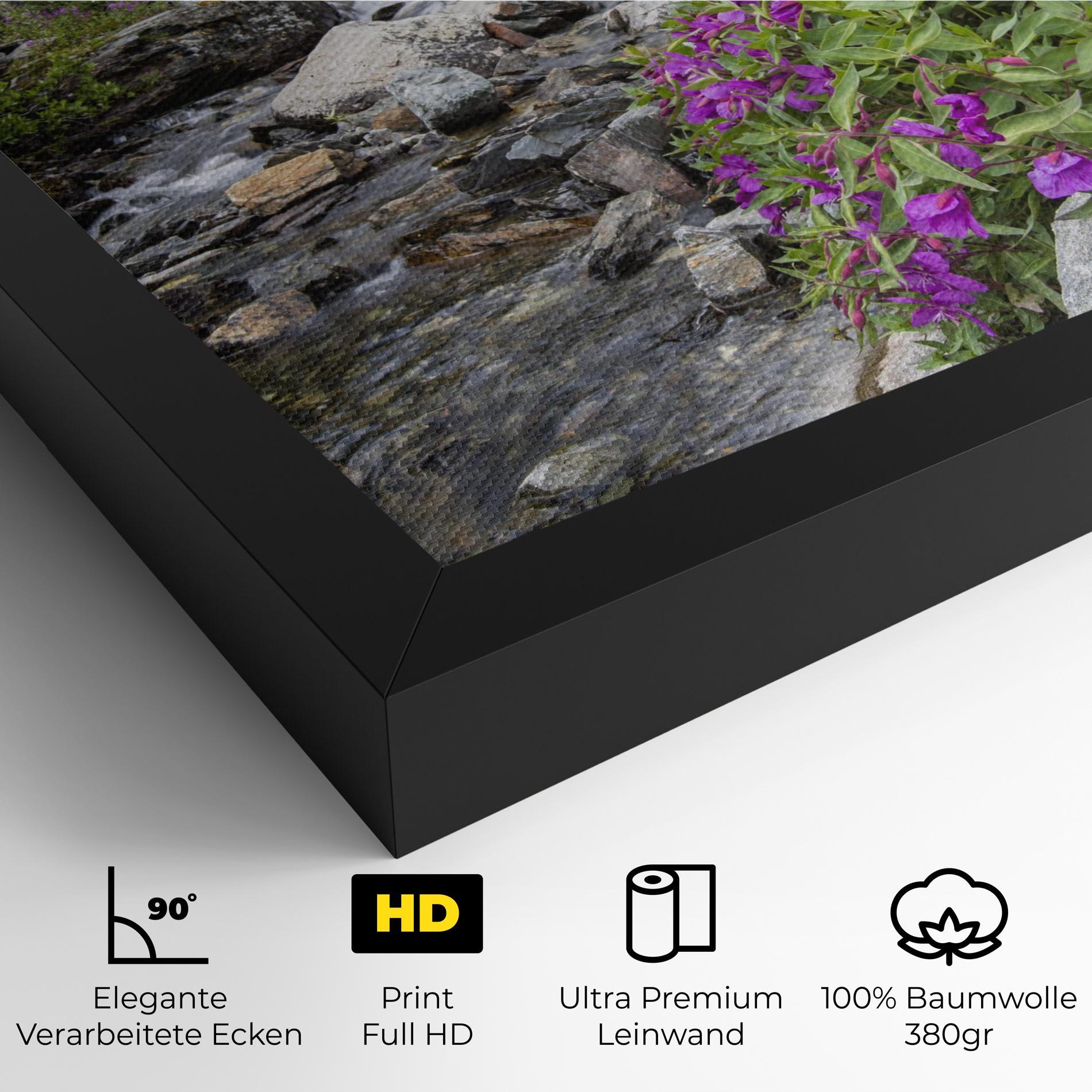 Leinwandbild Purple Flowers Waterfall mockup 4
