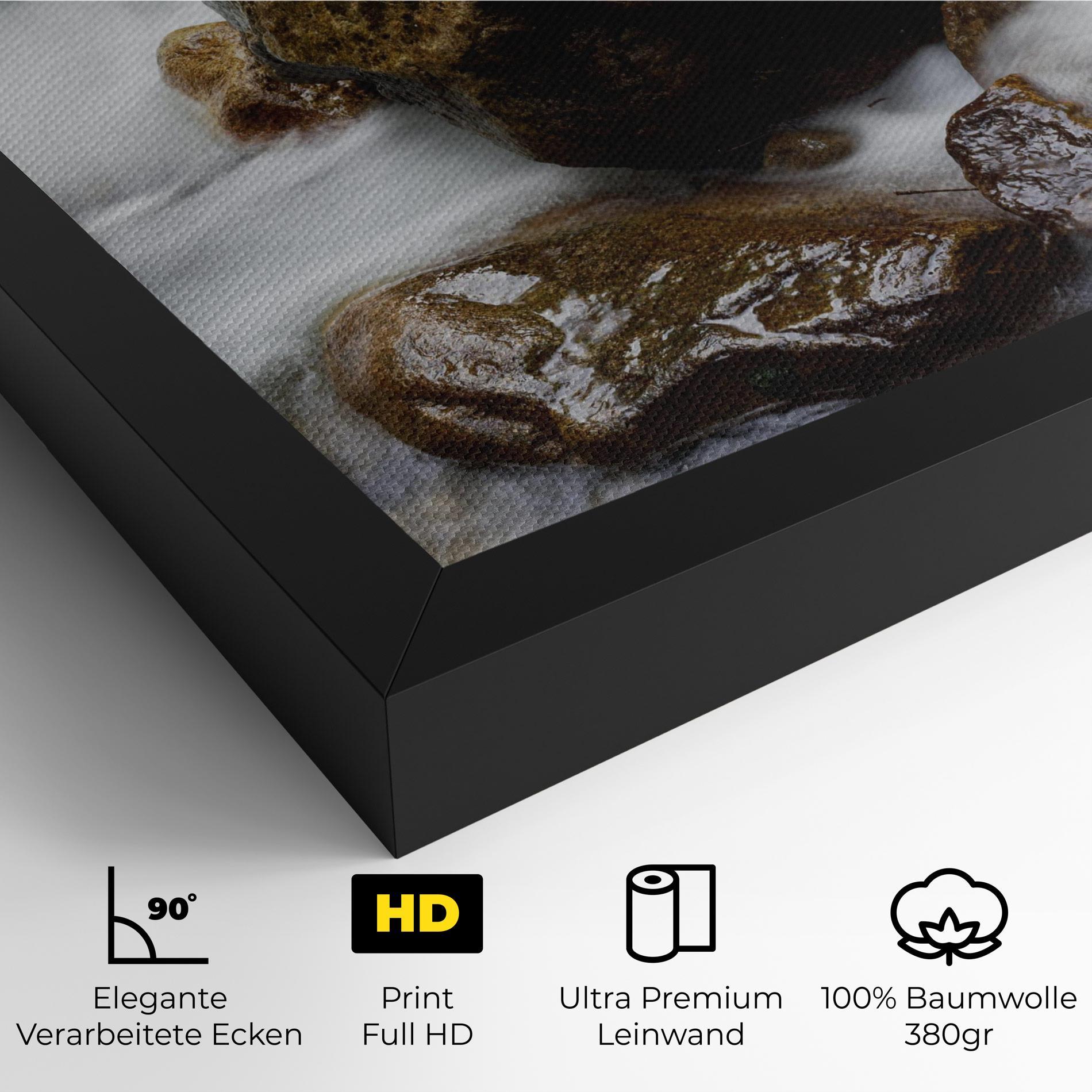 Leinwandbild Shiny Rocks Waterfall mockup 4
