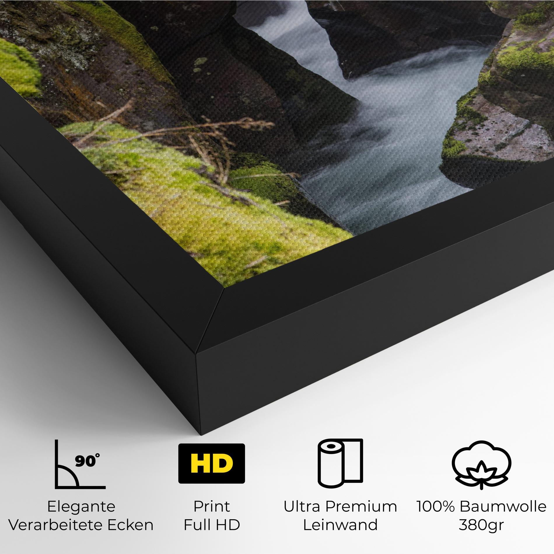 Leinwandbild Water Falling Forest mockup 4