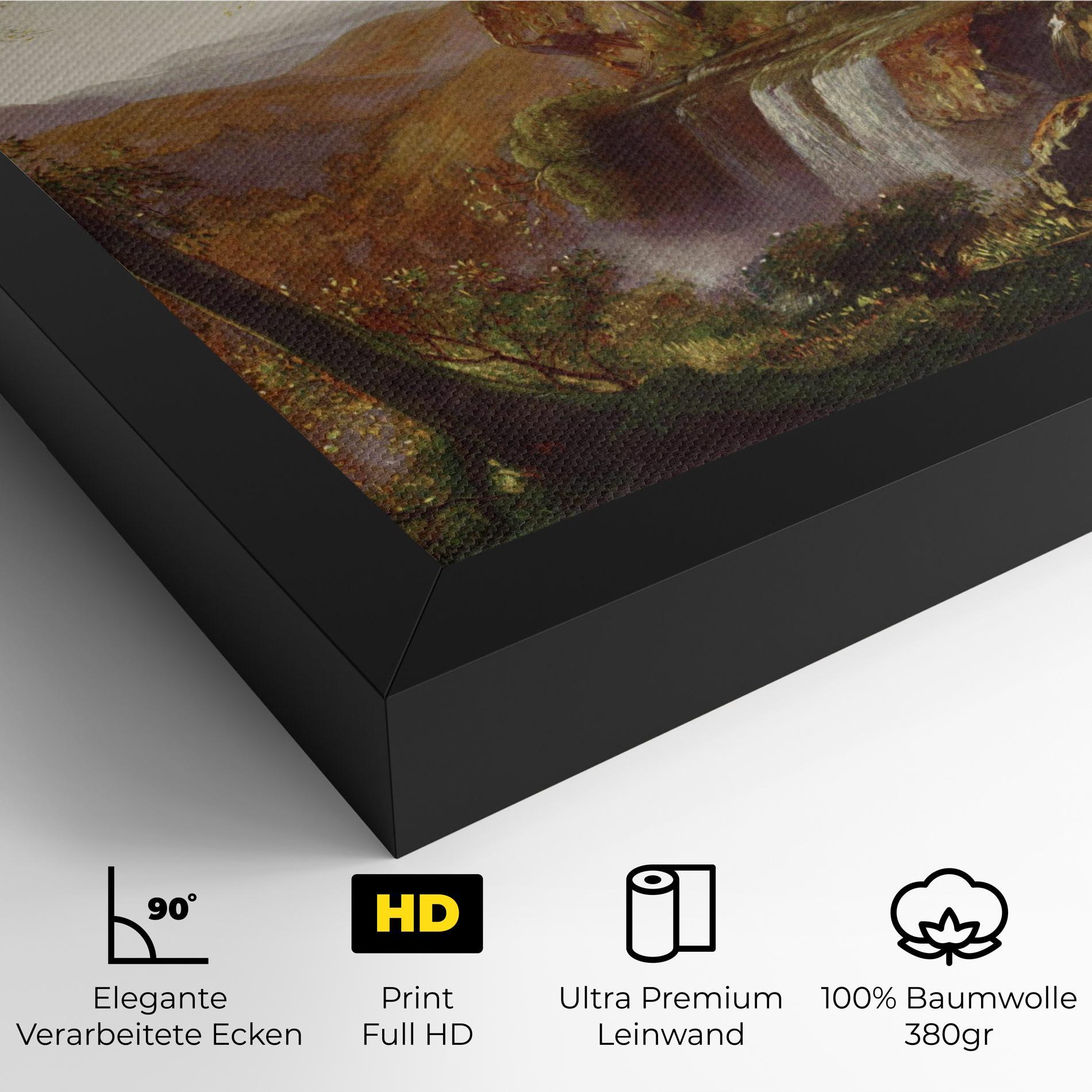 Leinwandbild Waterfall Painting mockup 4