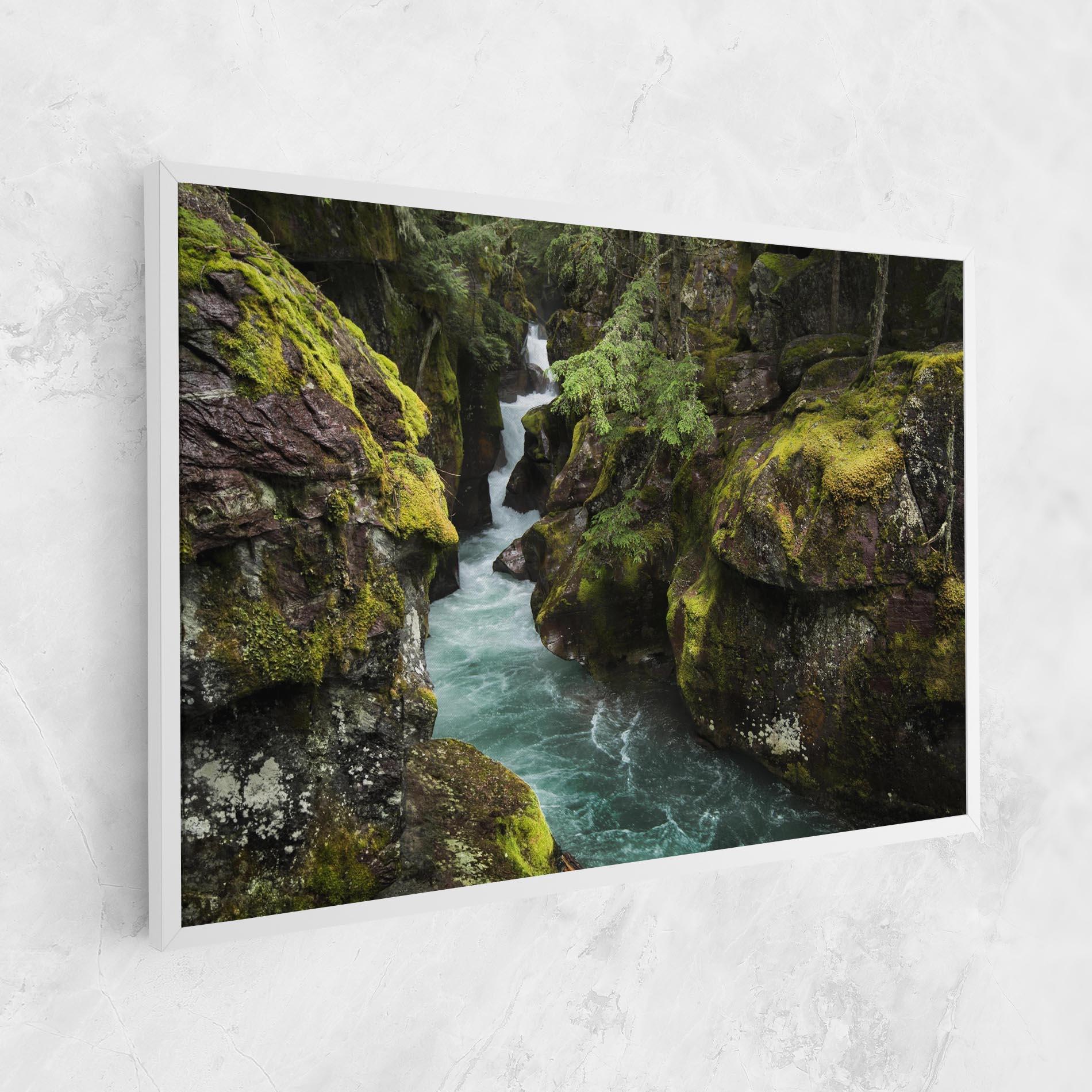 Leinwandbild Blue Majestic Waterfall mockup 1