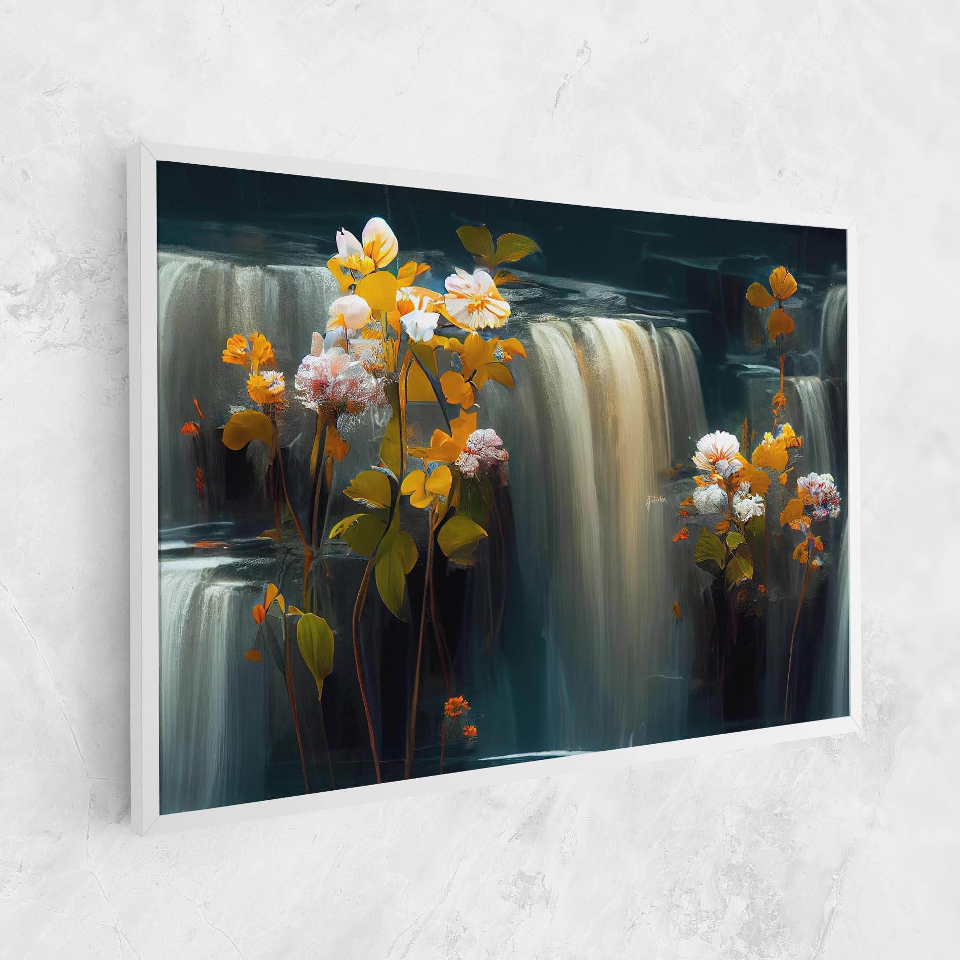 Leinwandbild Flowers Waterfall mockup 1