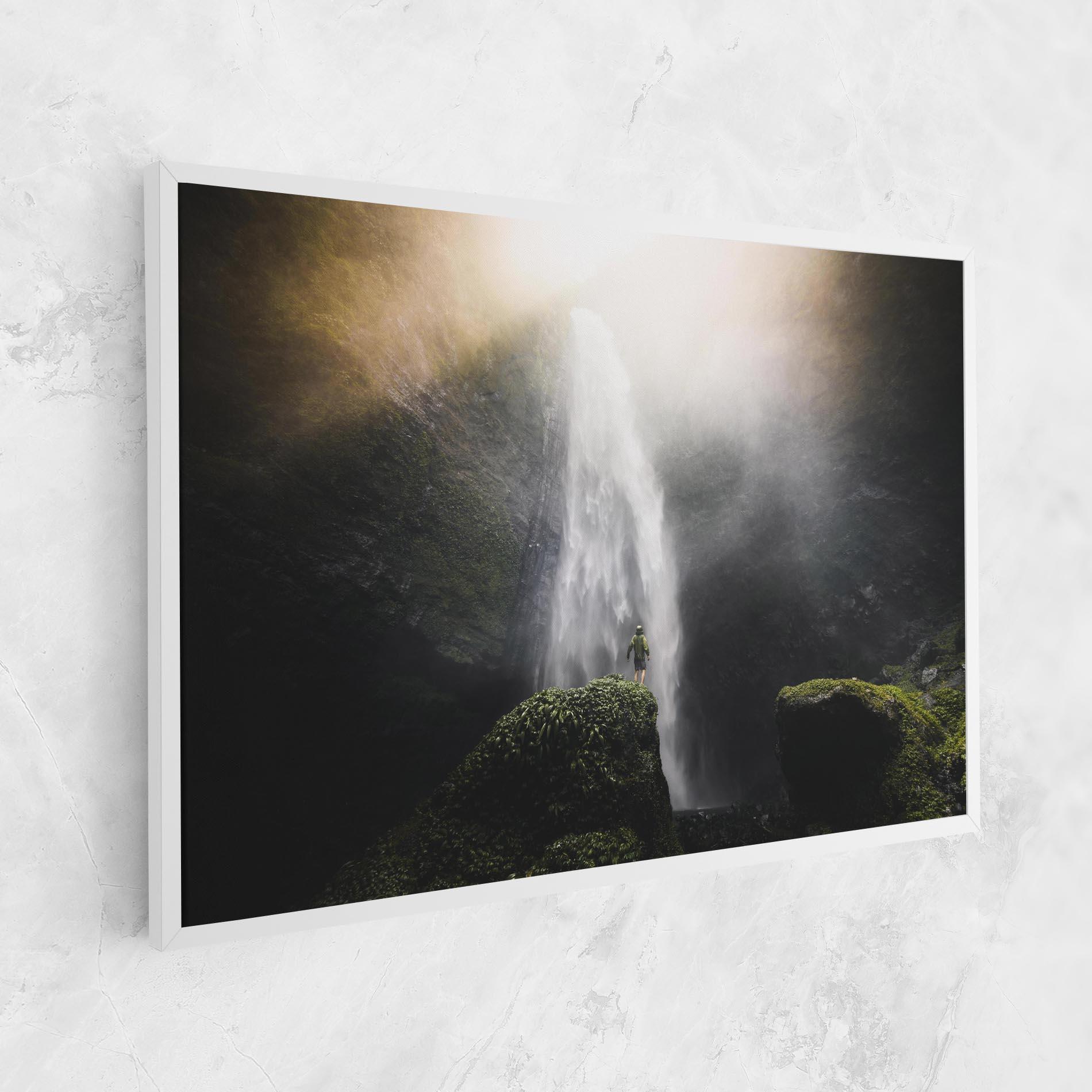 Leinwandbild Green Man Waterfall mockup 1