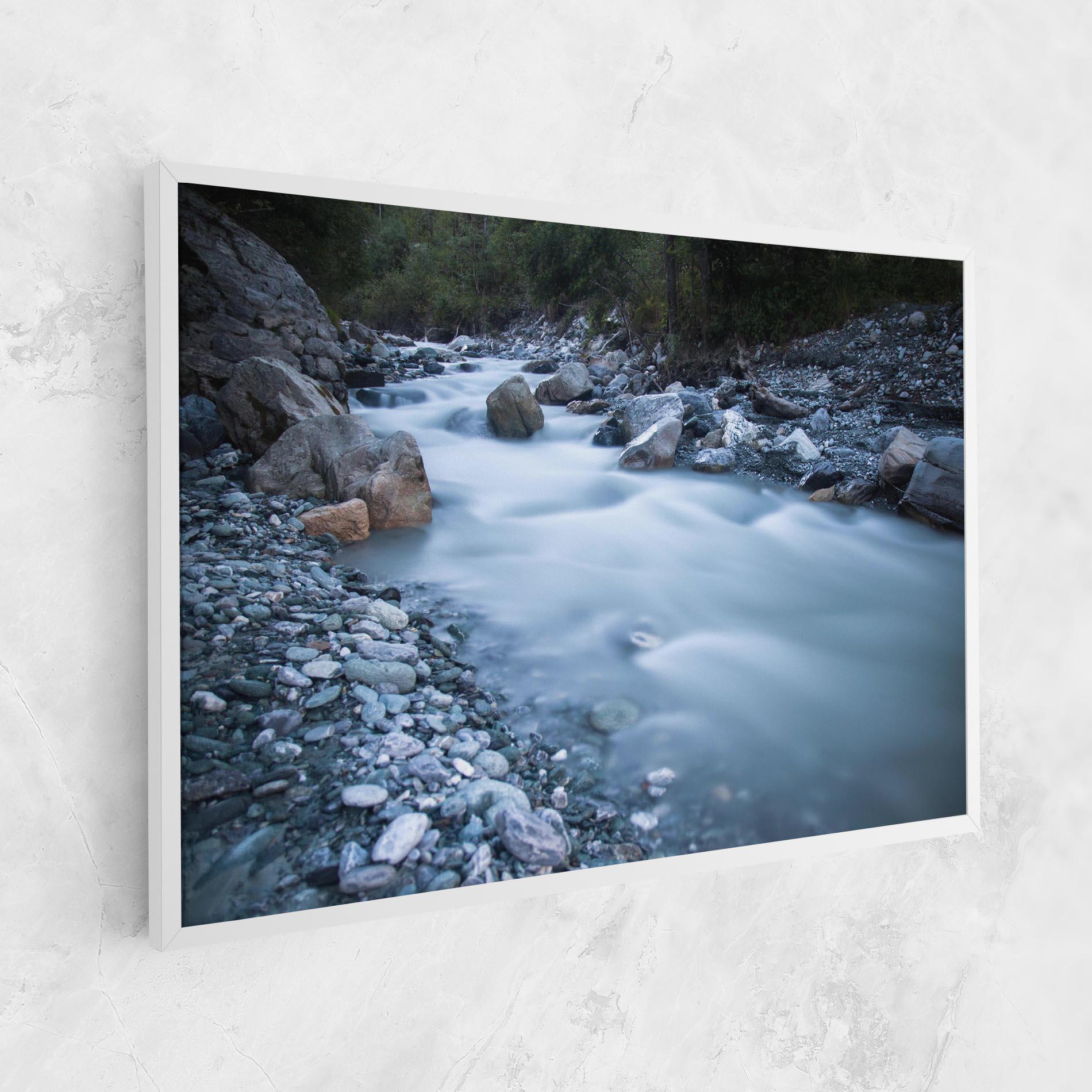 Leinwandbild Grey Water Falling mockup 1
