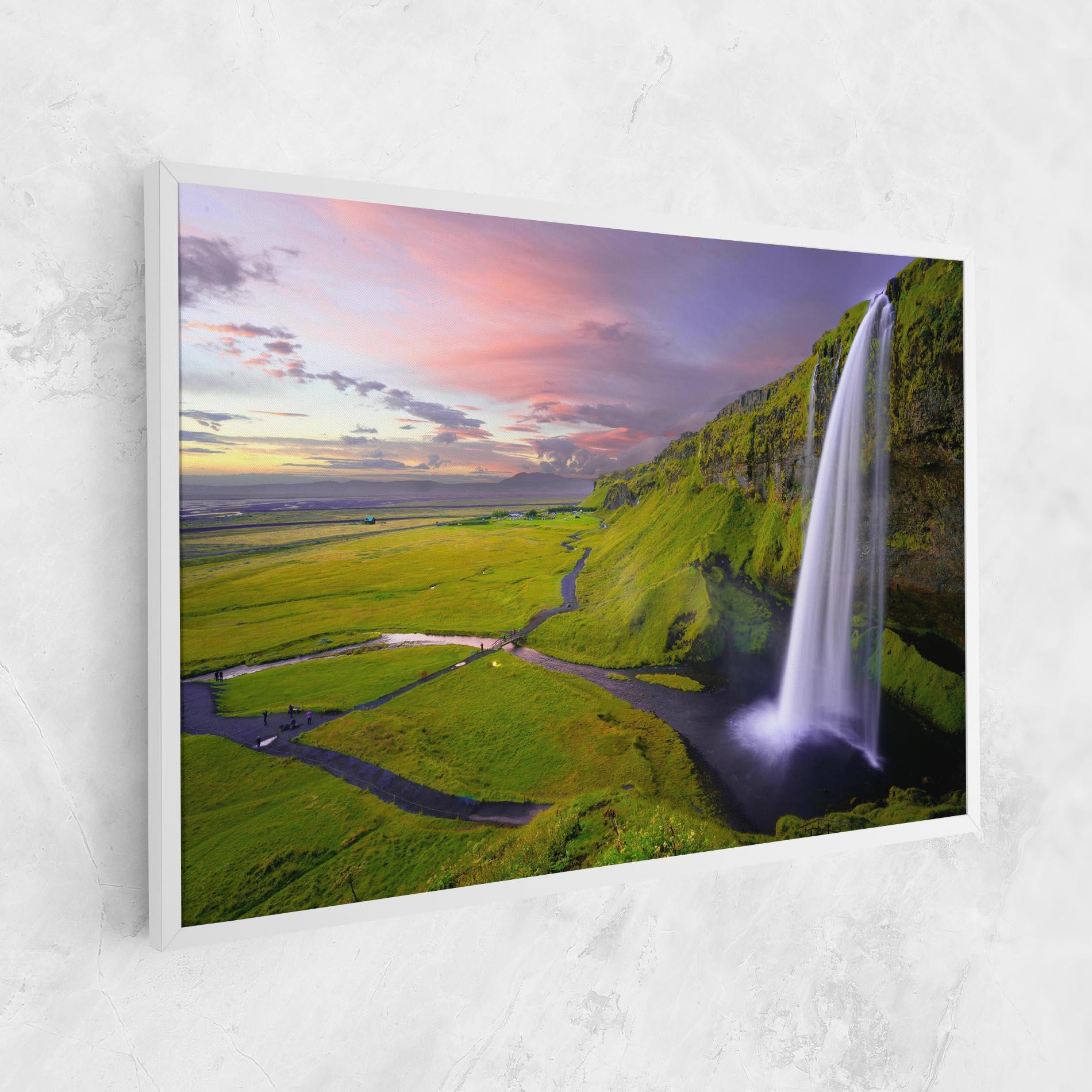Leinwandbild Pink Wky Waterfall mockup 1