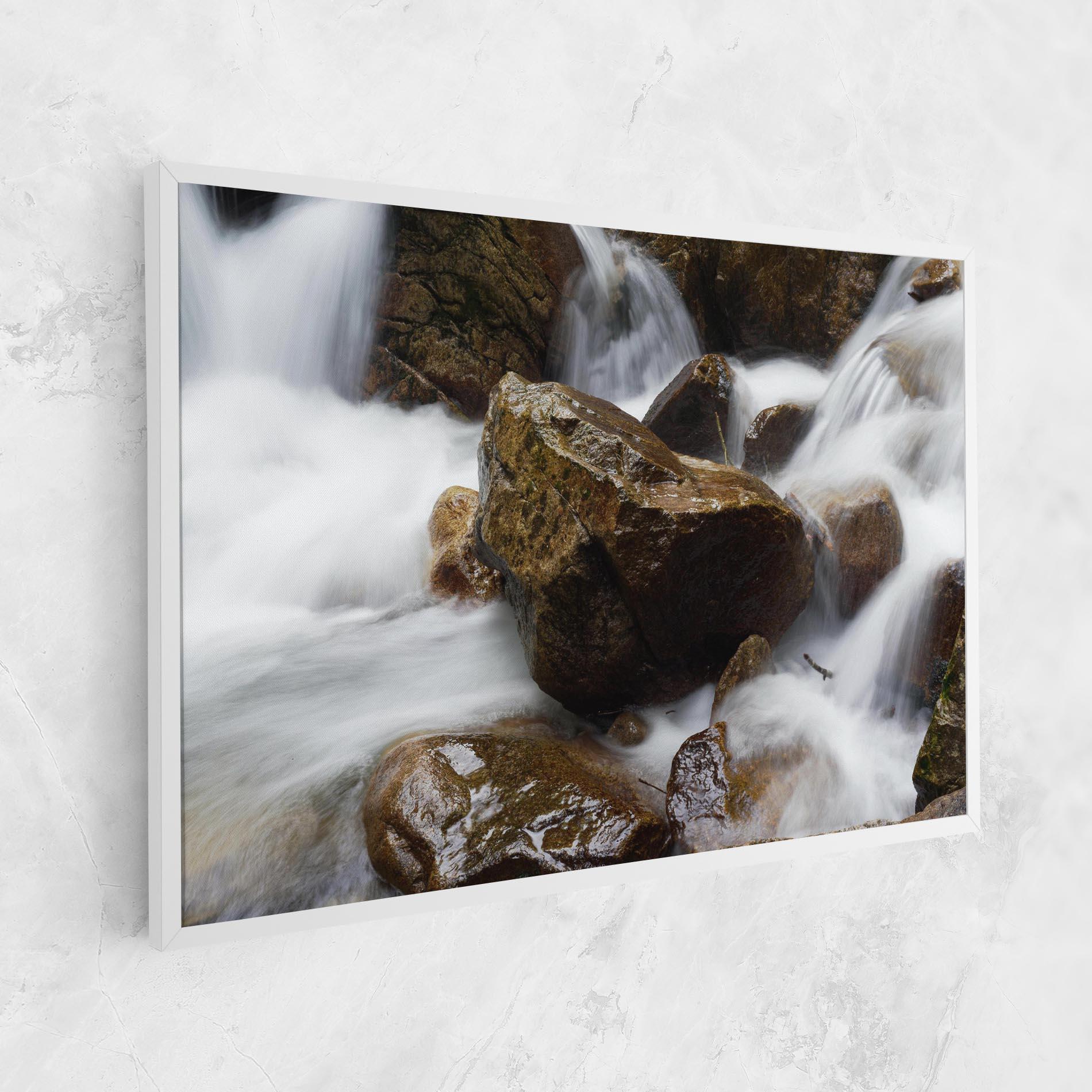 Leinwandbild Shiny Rocks Waterfall mockup 1
