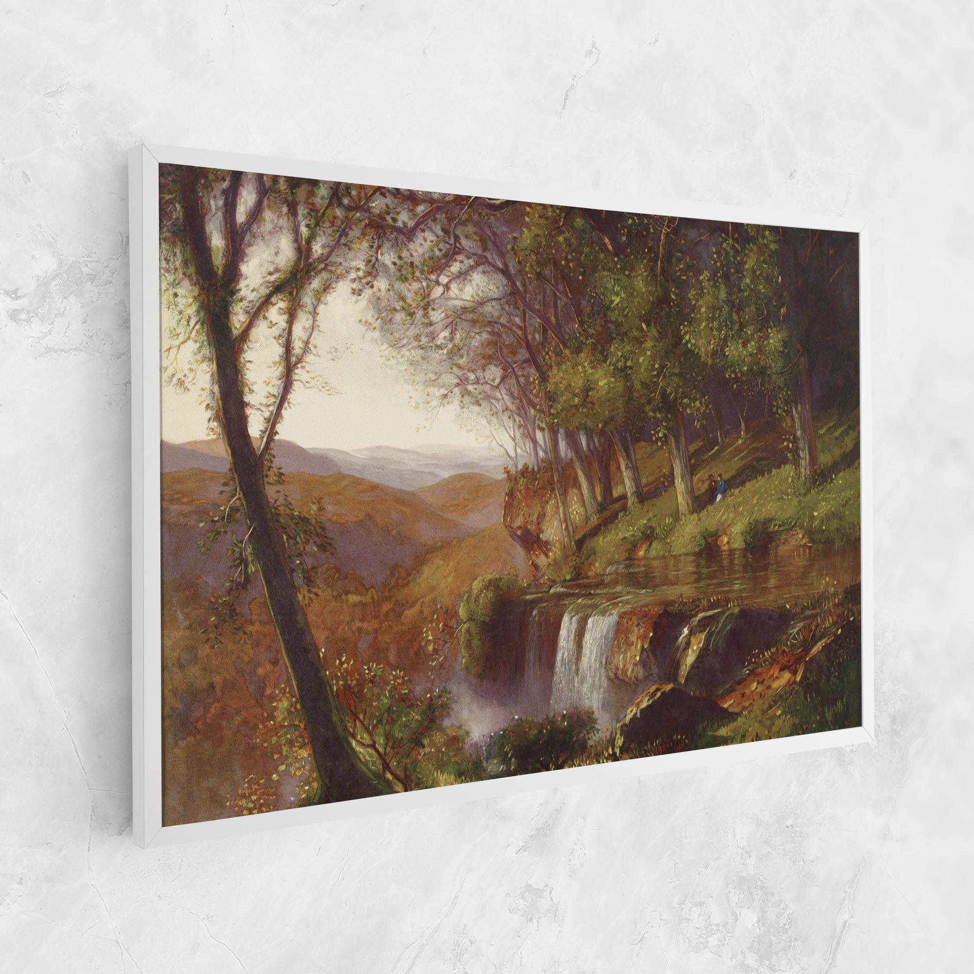 Leinwandbild Waterfall Painting mockup 1
