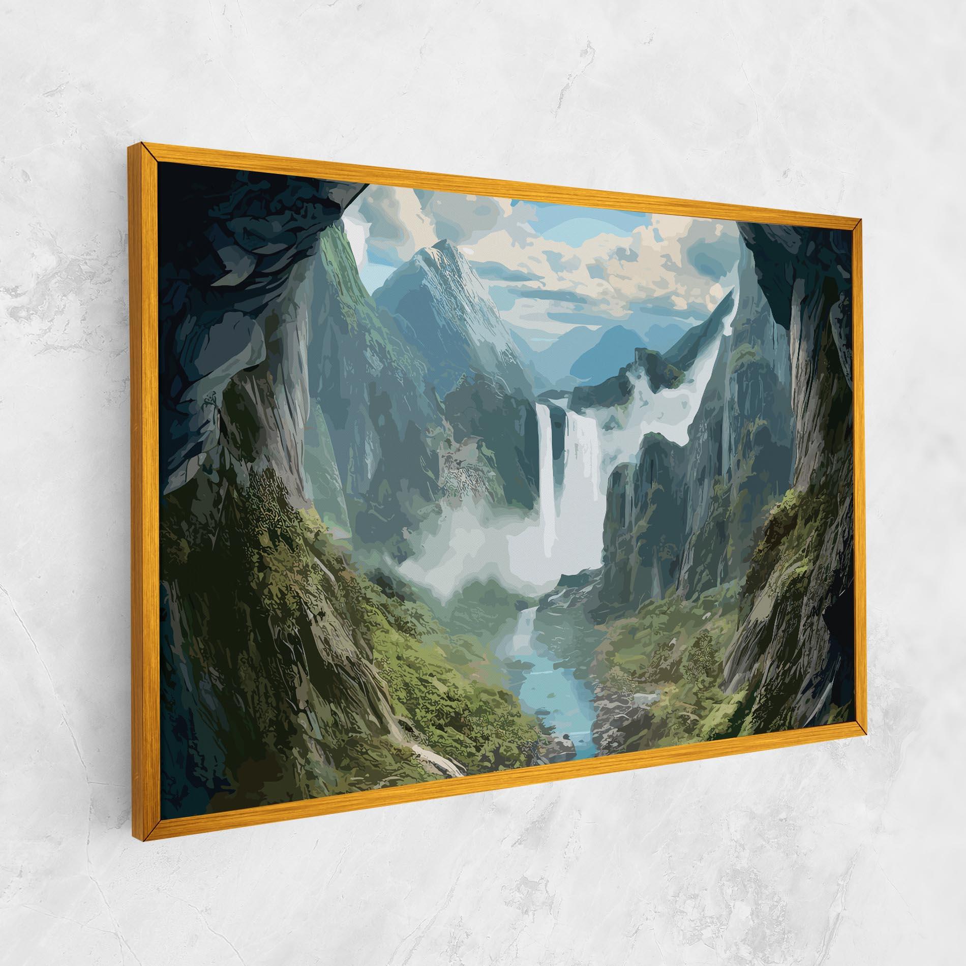 Leinwandbild Amazing Waterfall mockup 1