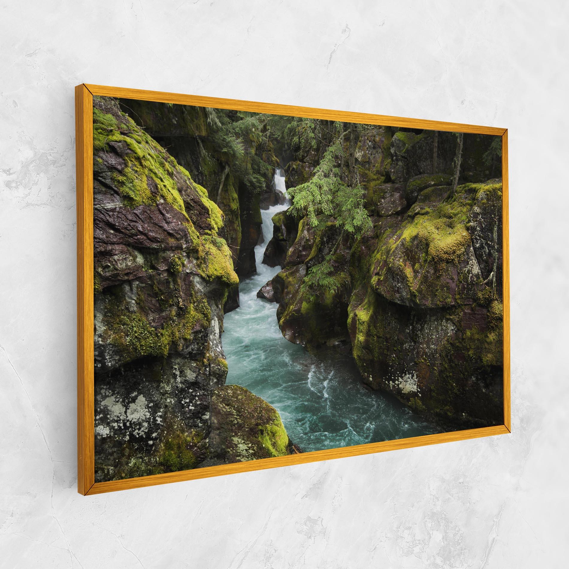 Leinwandbild Blue Majestic Waterfall mockup 1
