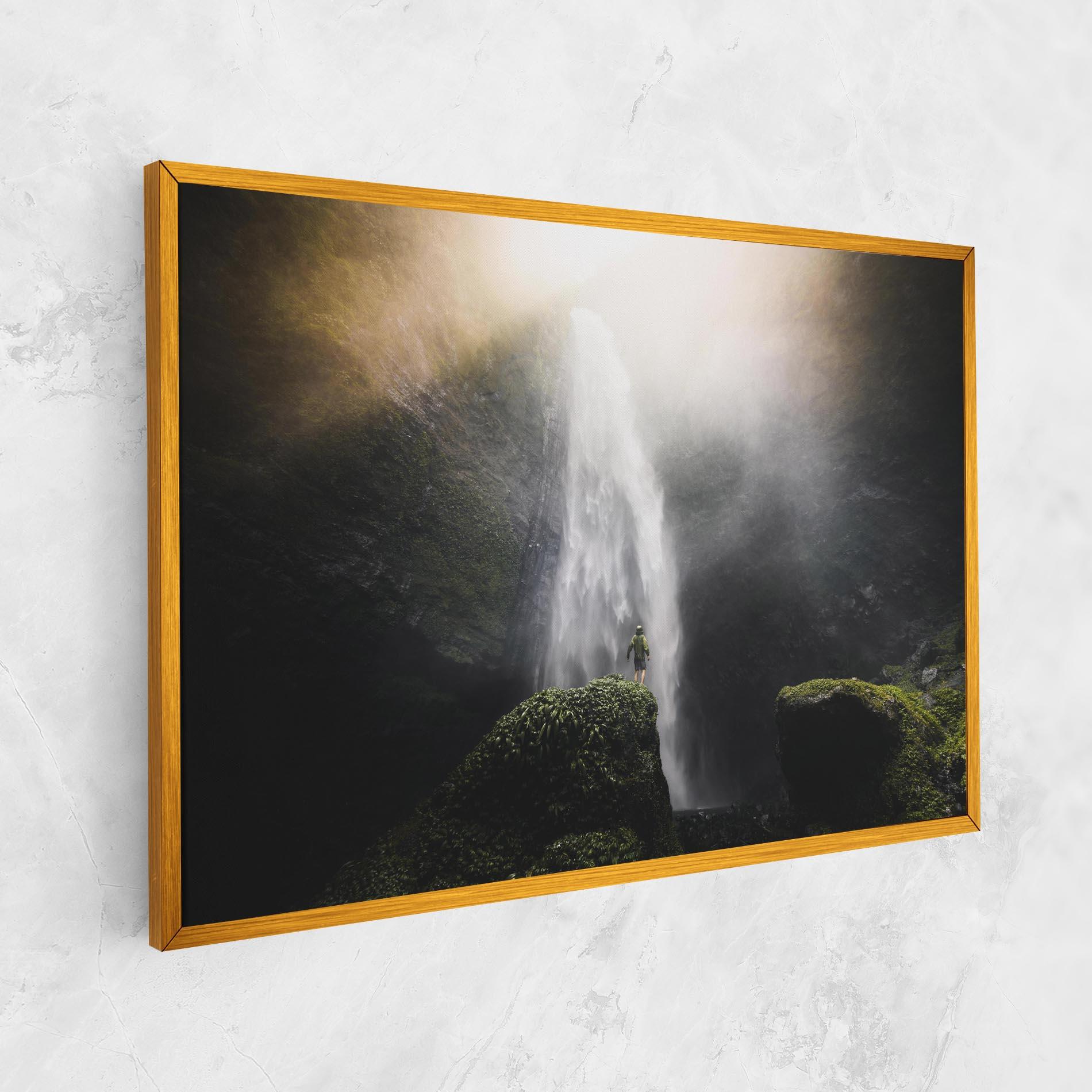 Leinwandbild Green Man Waterfall mockup 1
