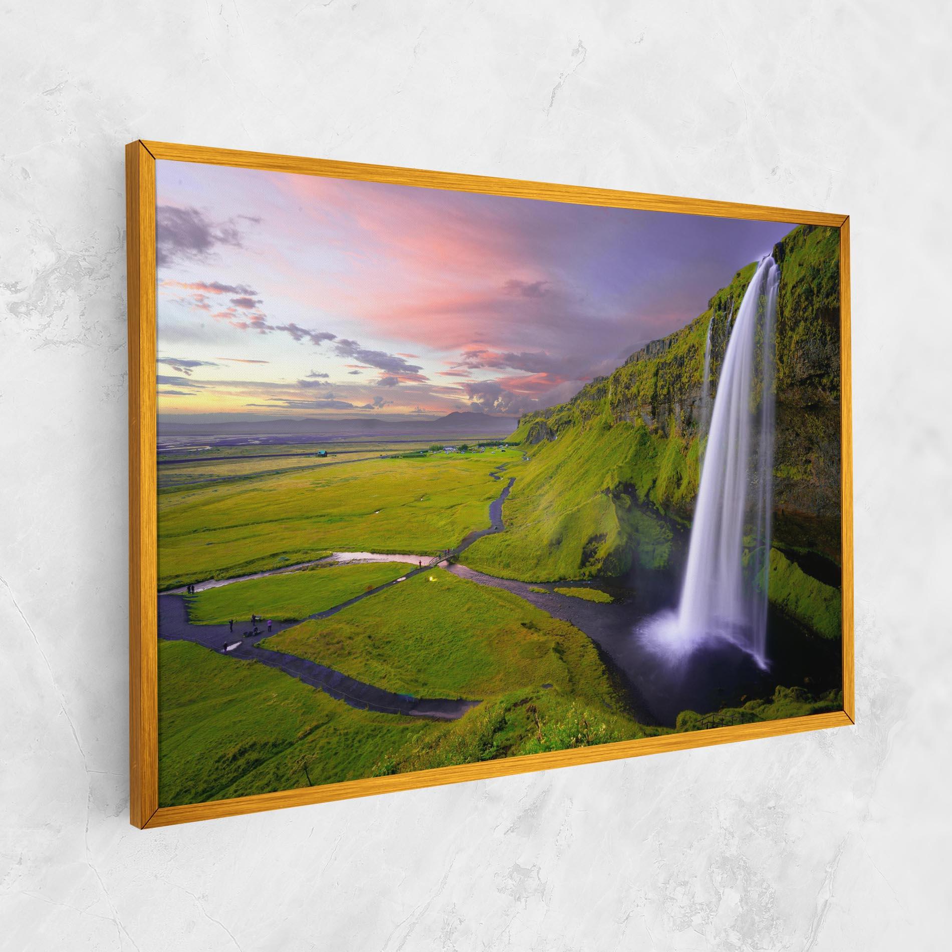 Leinwandbild Pink Wky Waterfall mockup 1
