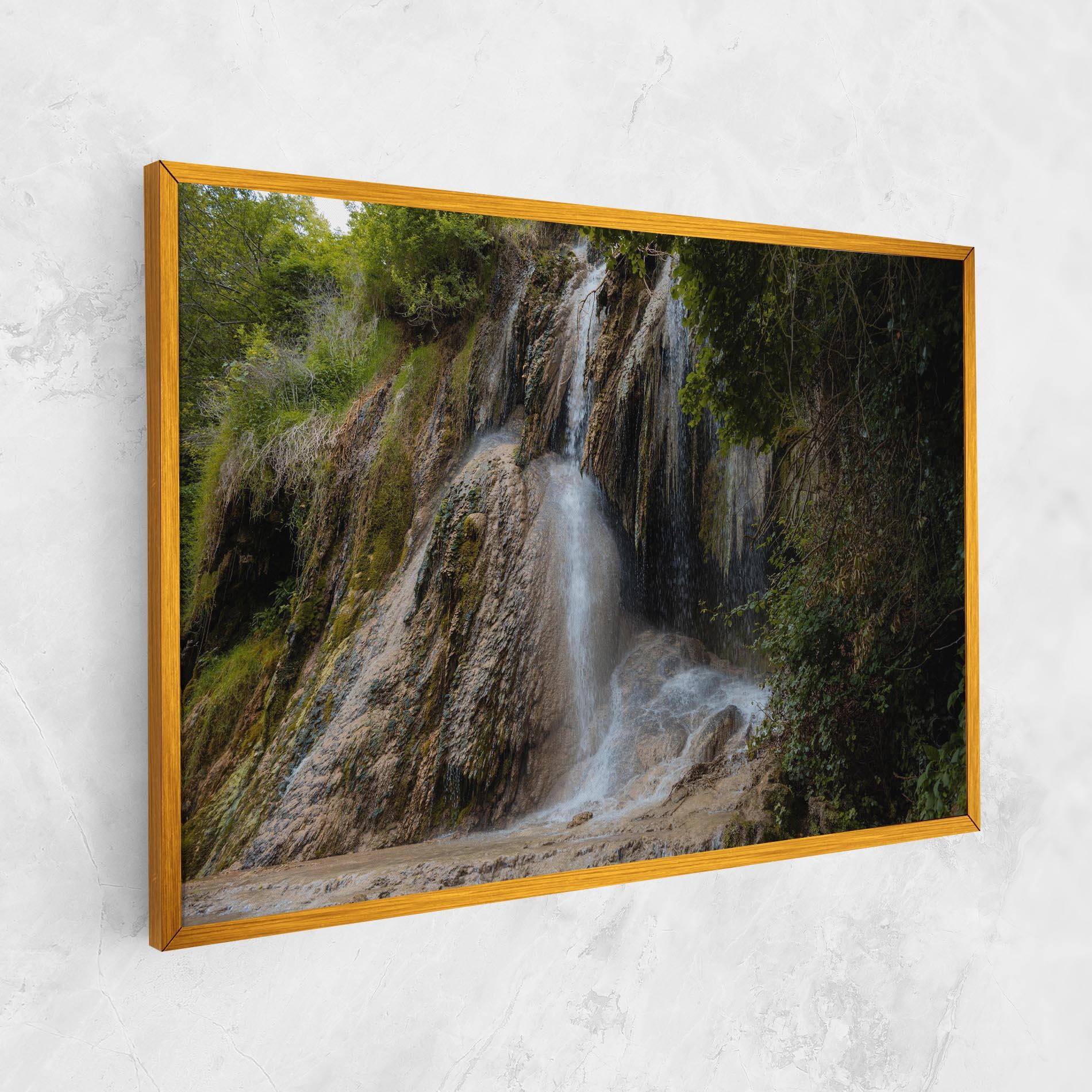 Leinwandbild Pretty Waterfall Forest mockup 1
