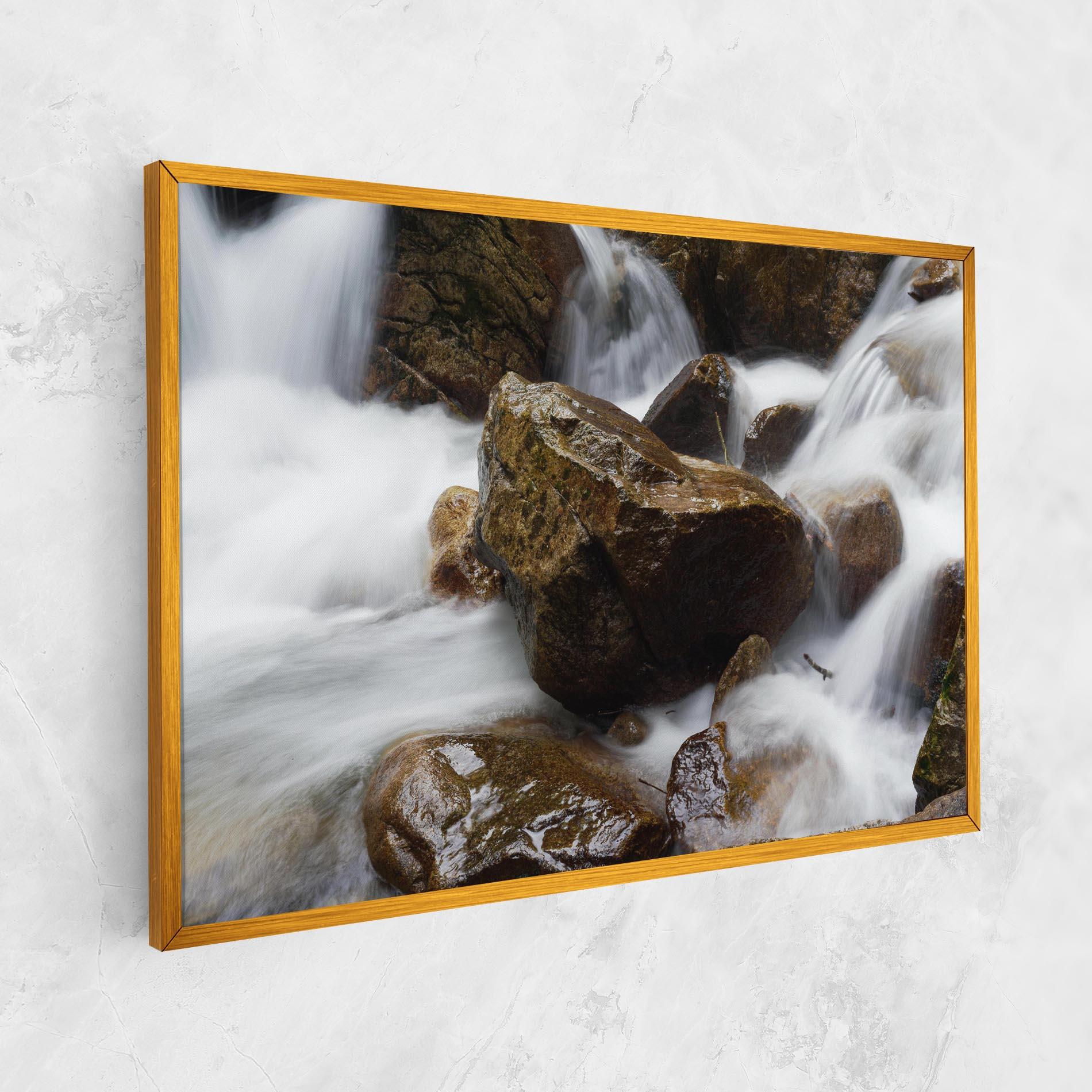 Leinwandbild Shiny Rocks Waterfall mockup 1