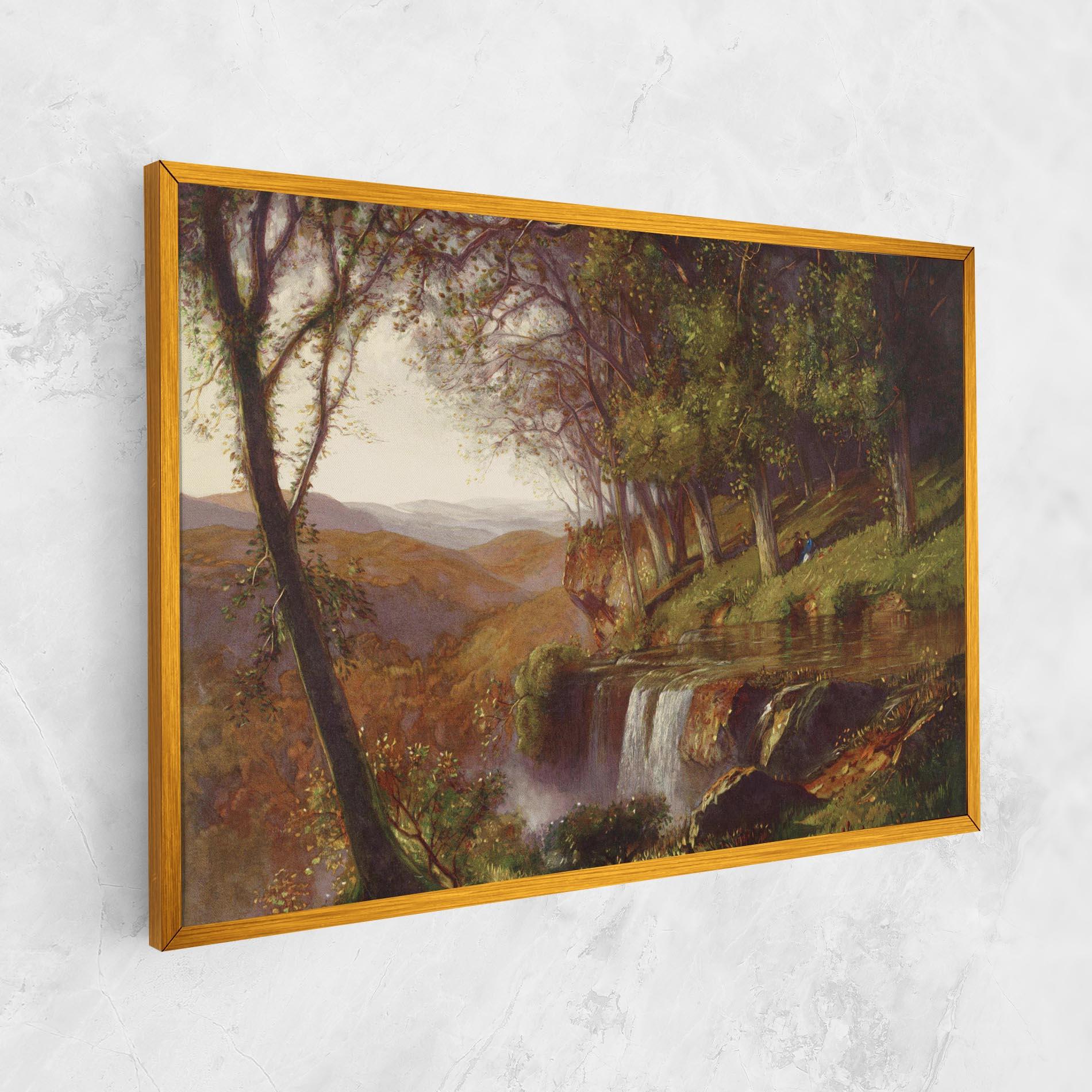 Leinwandbild Waterfall Painting mockup 1