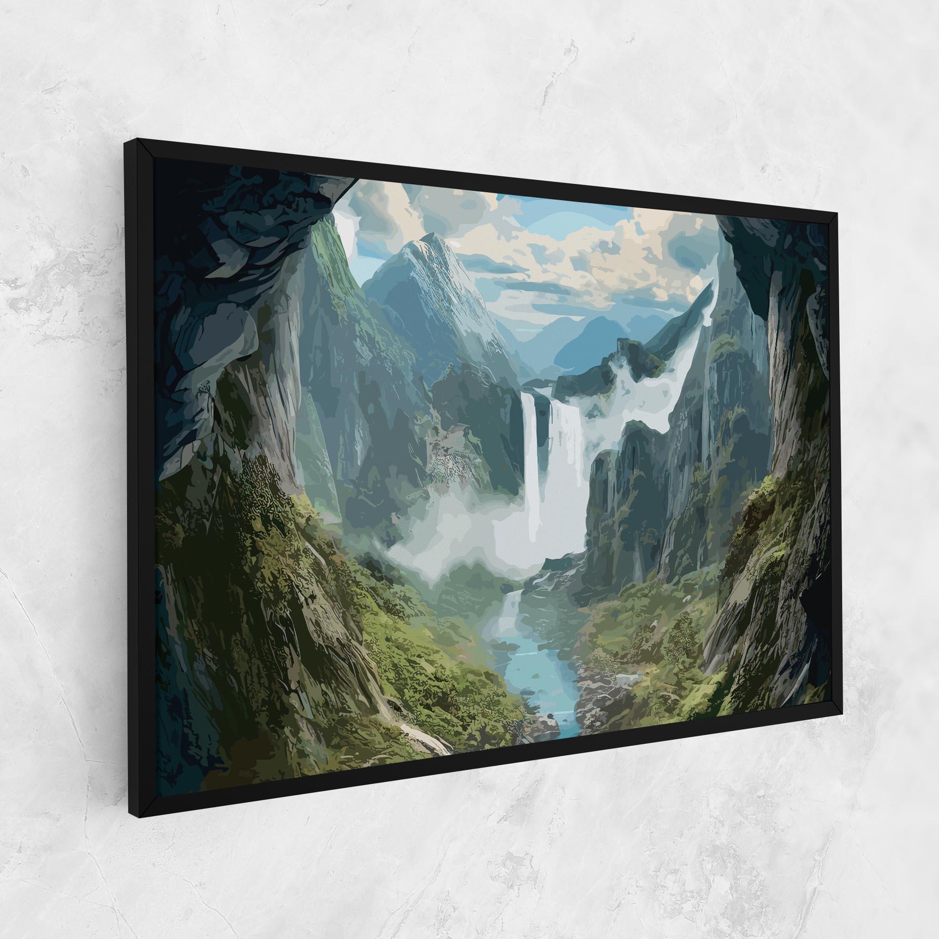 Leinwandbild Amazing Waterfall mockup 1