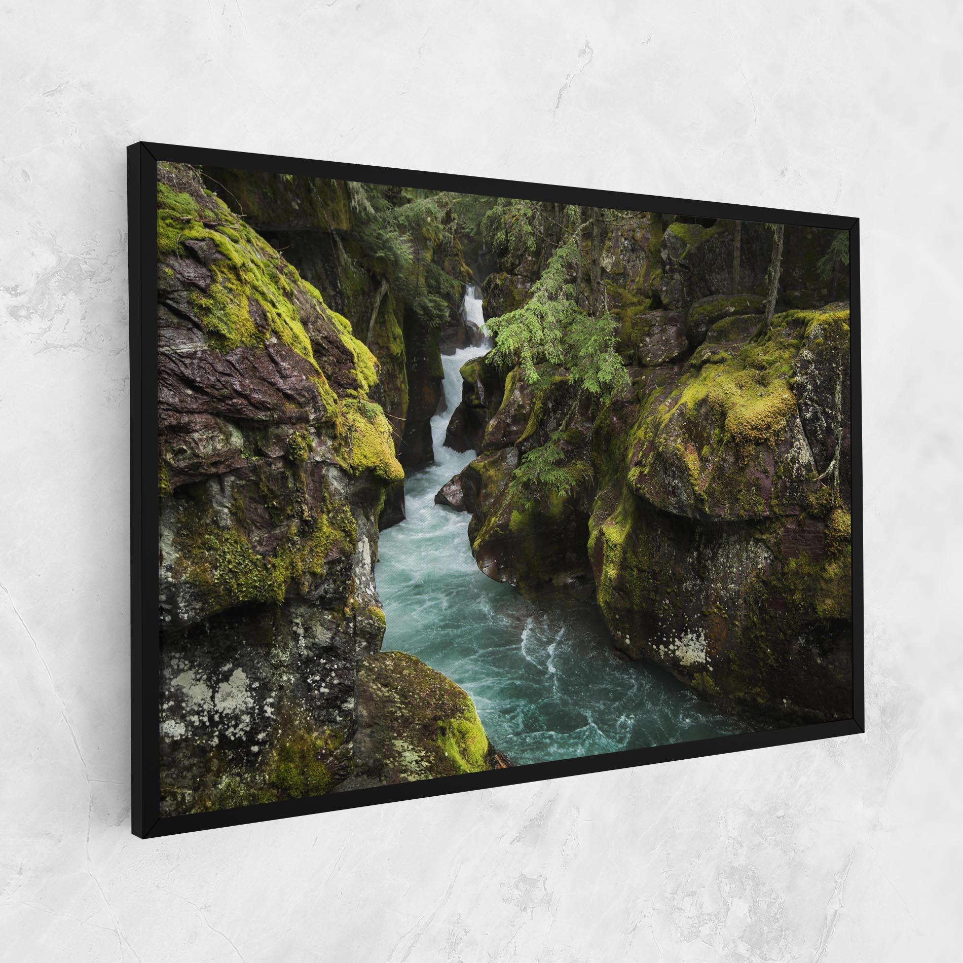 Leinwandbild Blue Majestic Waterfall mockup 1