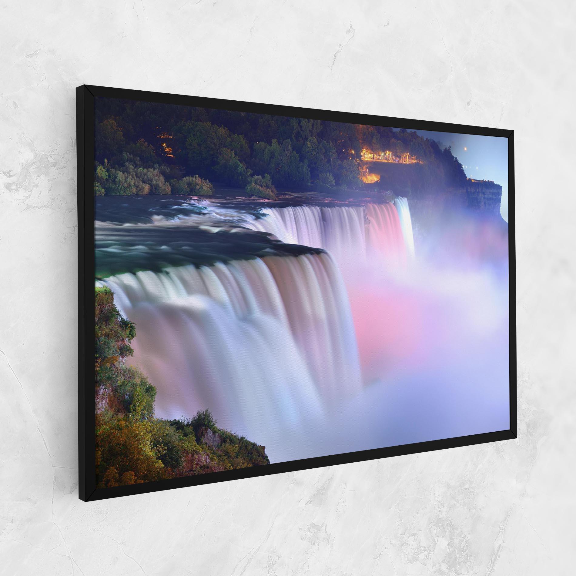 Leinwandbild Dreamy Purple Waterfall mockup 1