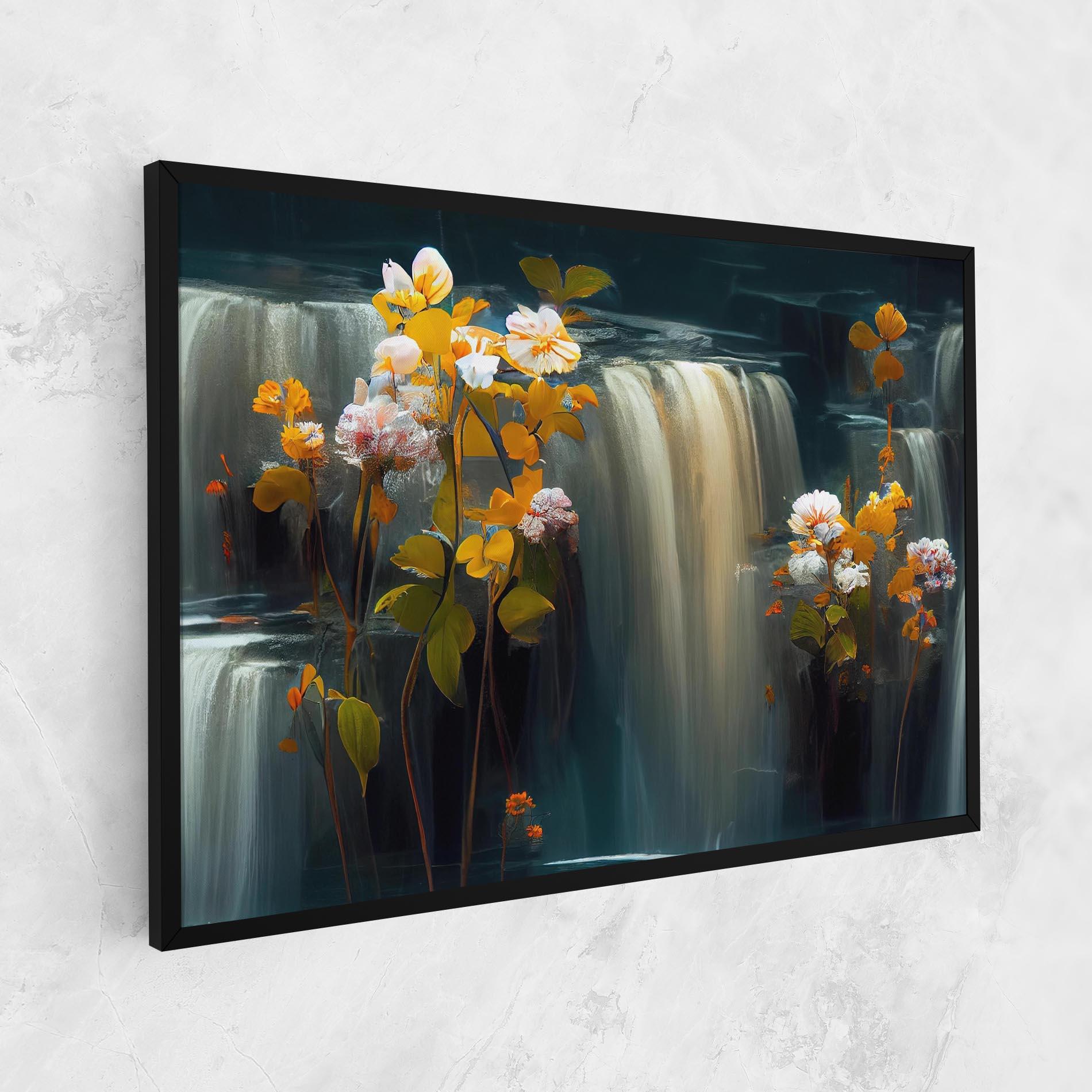 Leinwandbild Flowers Waterfall mockup 1