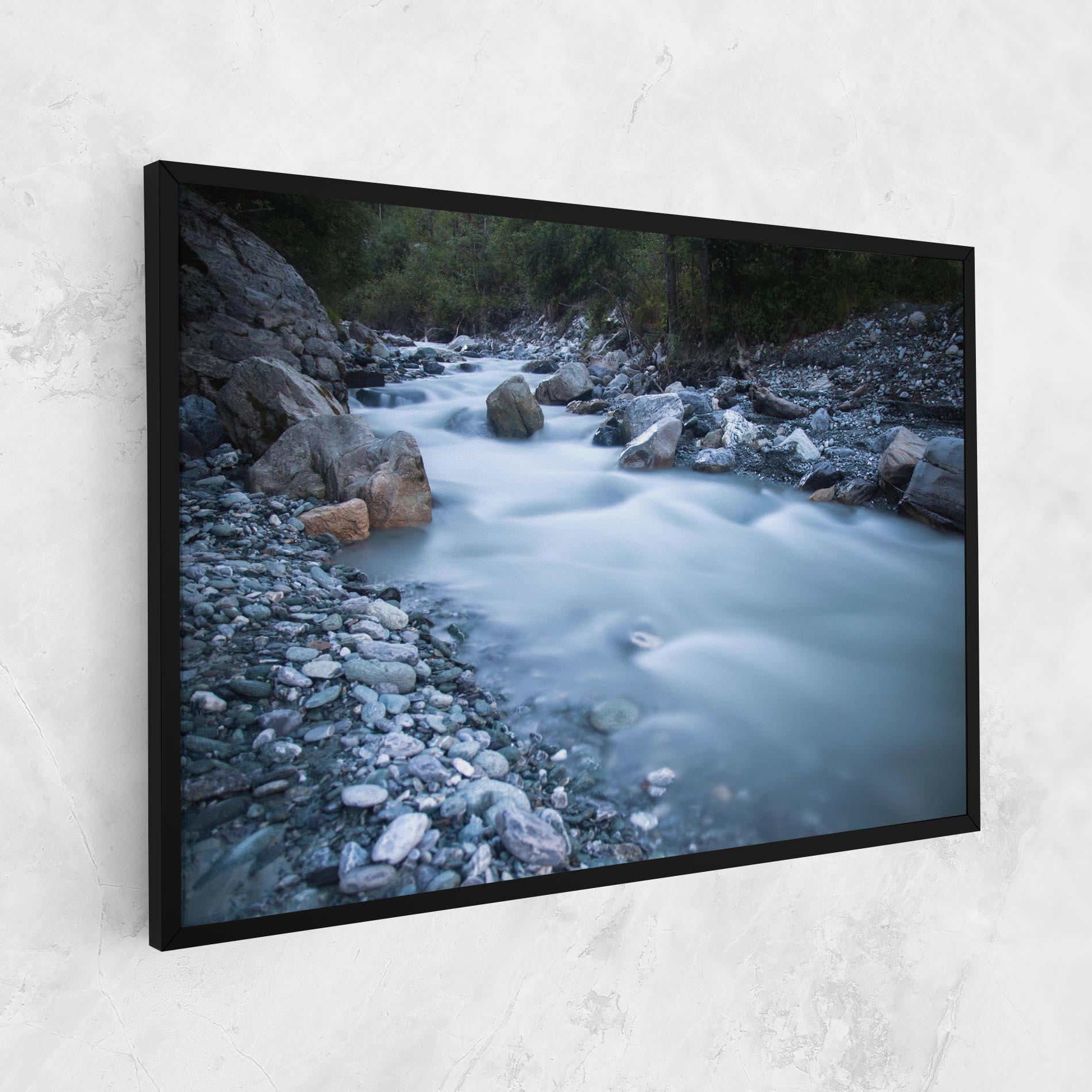 Leinwandbild Grey Water Falling mockup 1