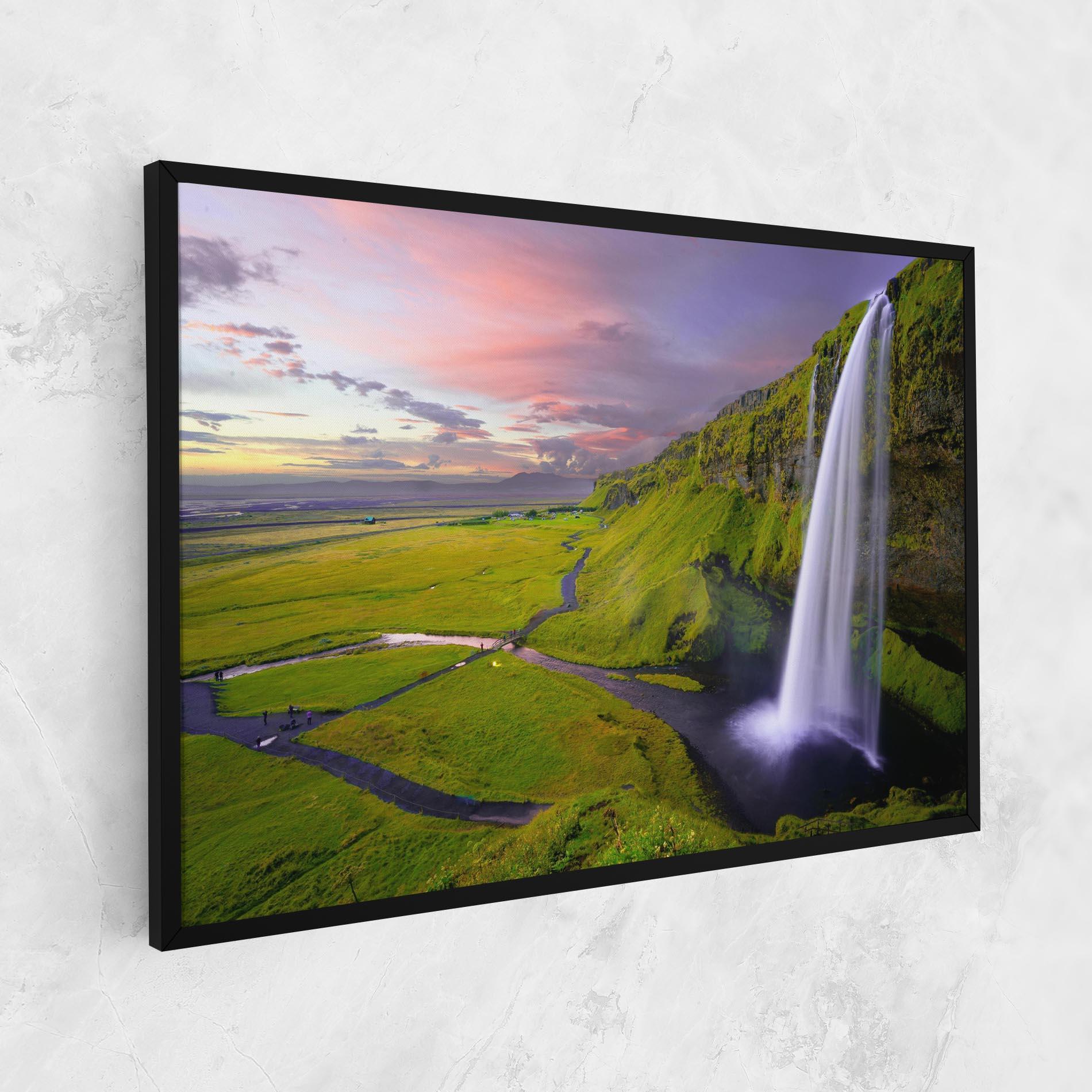 Leinwandbild Pink Wky Waterfall mockup 1