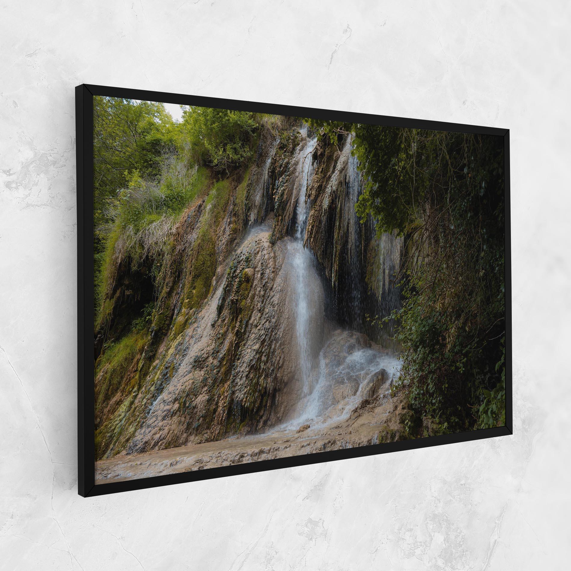 Leinwandbild Pretty Waterfall Forest mockup 1