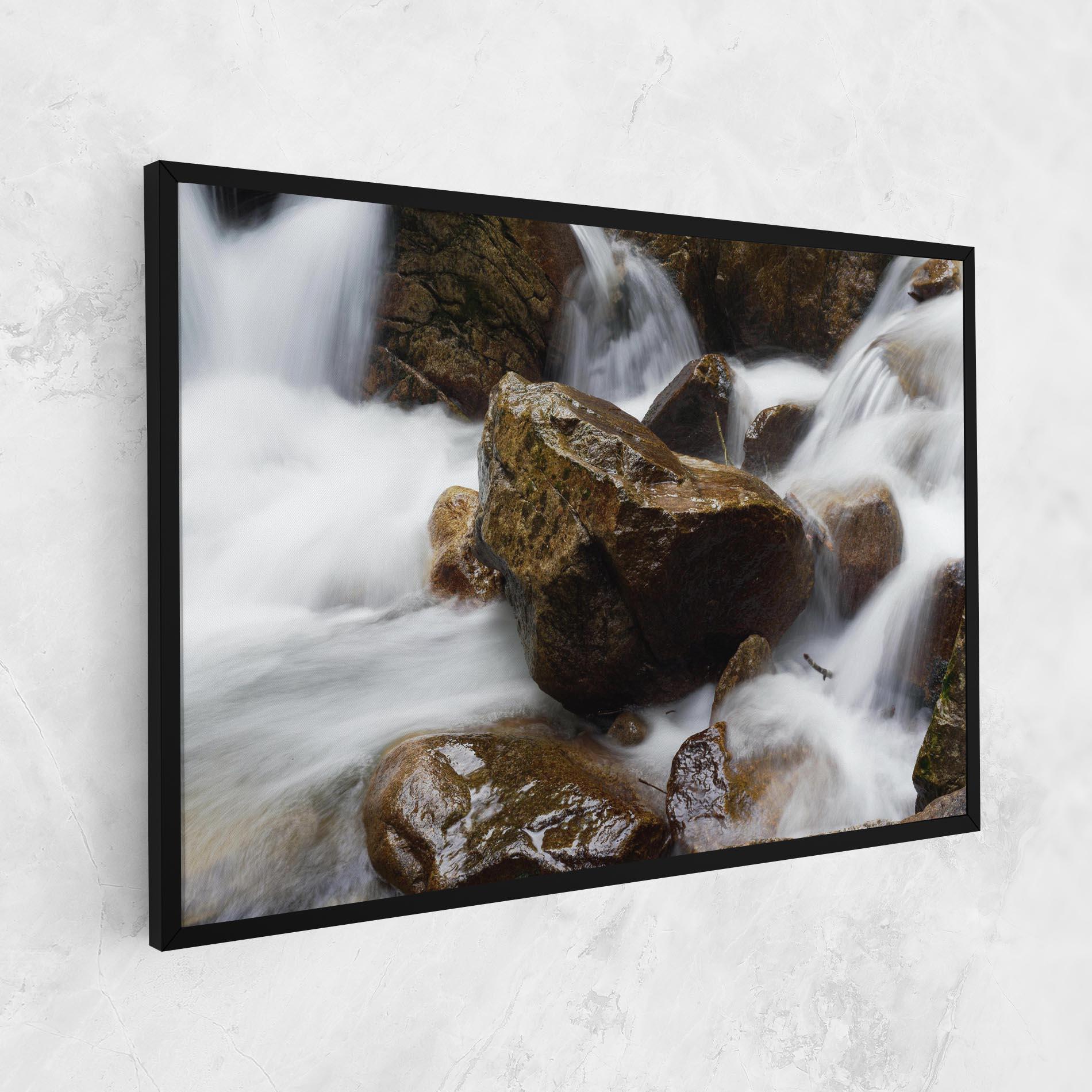 Leinwandbild Shiny Rocks Waterfall mockup 1