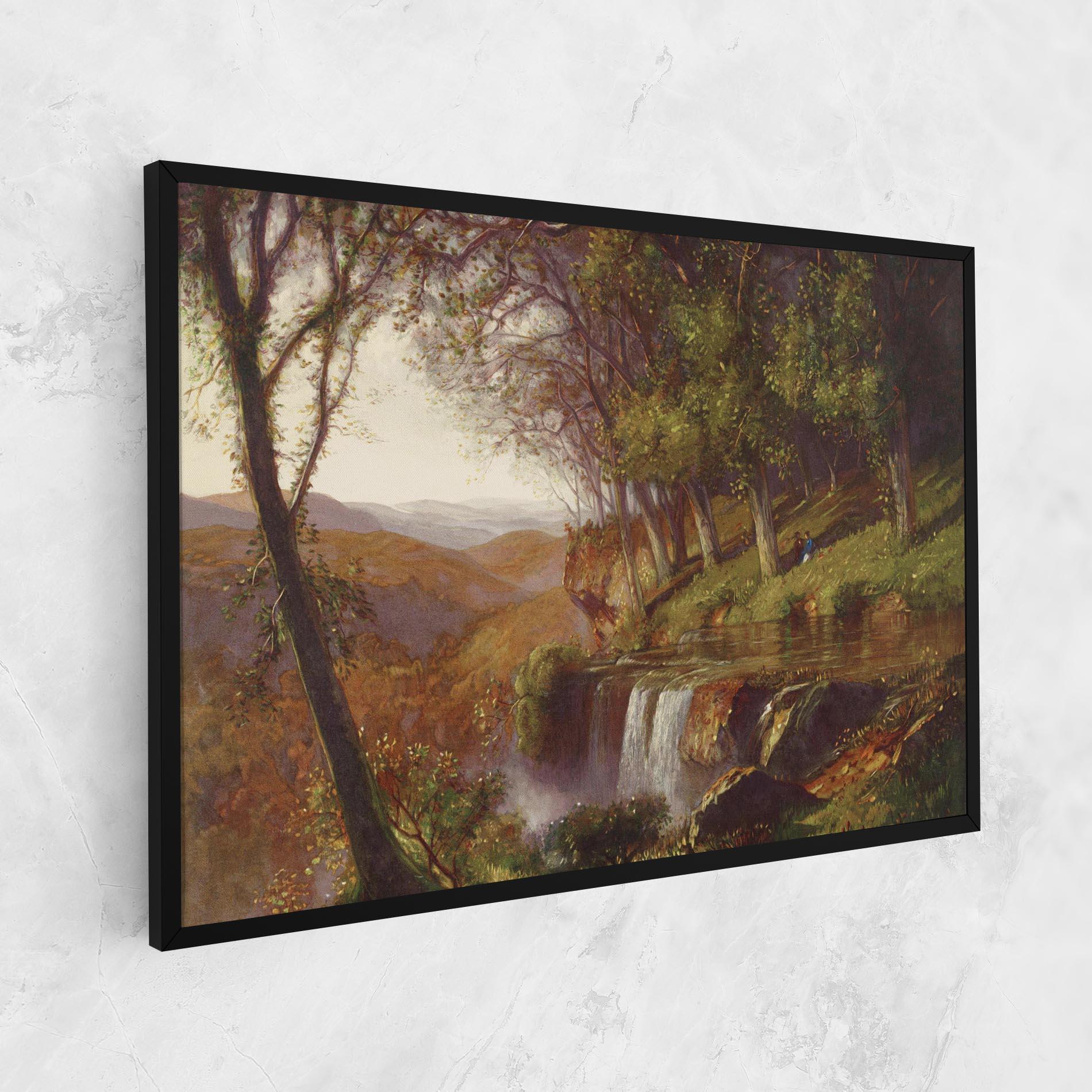 Leinwandbild Waterfall Painting mockup 1