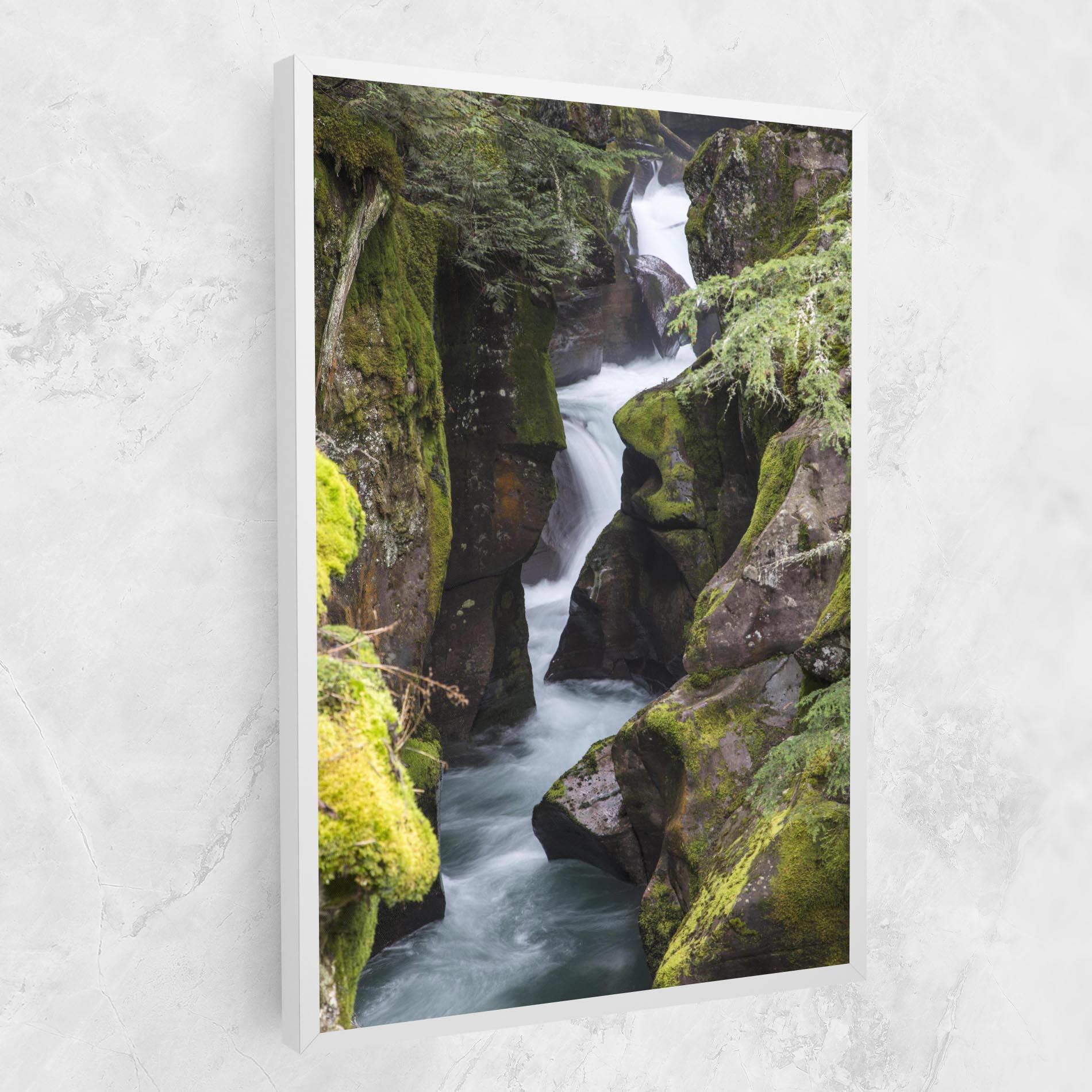 Leinwandbild Water Falling Forest mockup 1