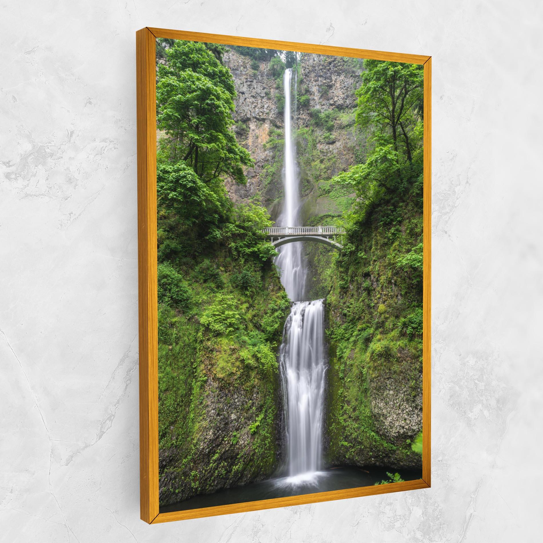 Leinwandbild Green Leaves Bridge View mockup 1