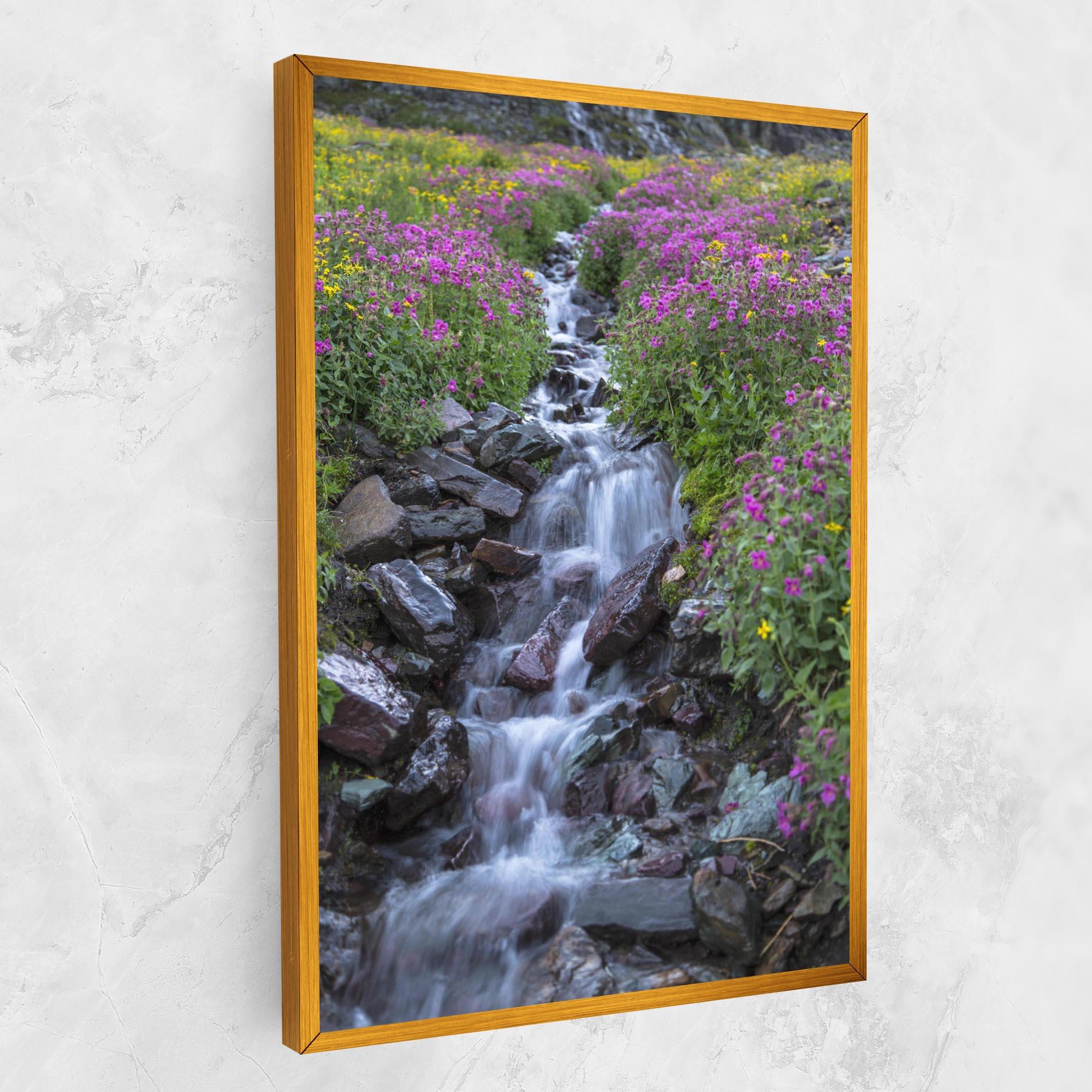 Leinwandbild Water Falling Field mockup 1