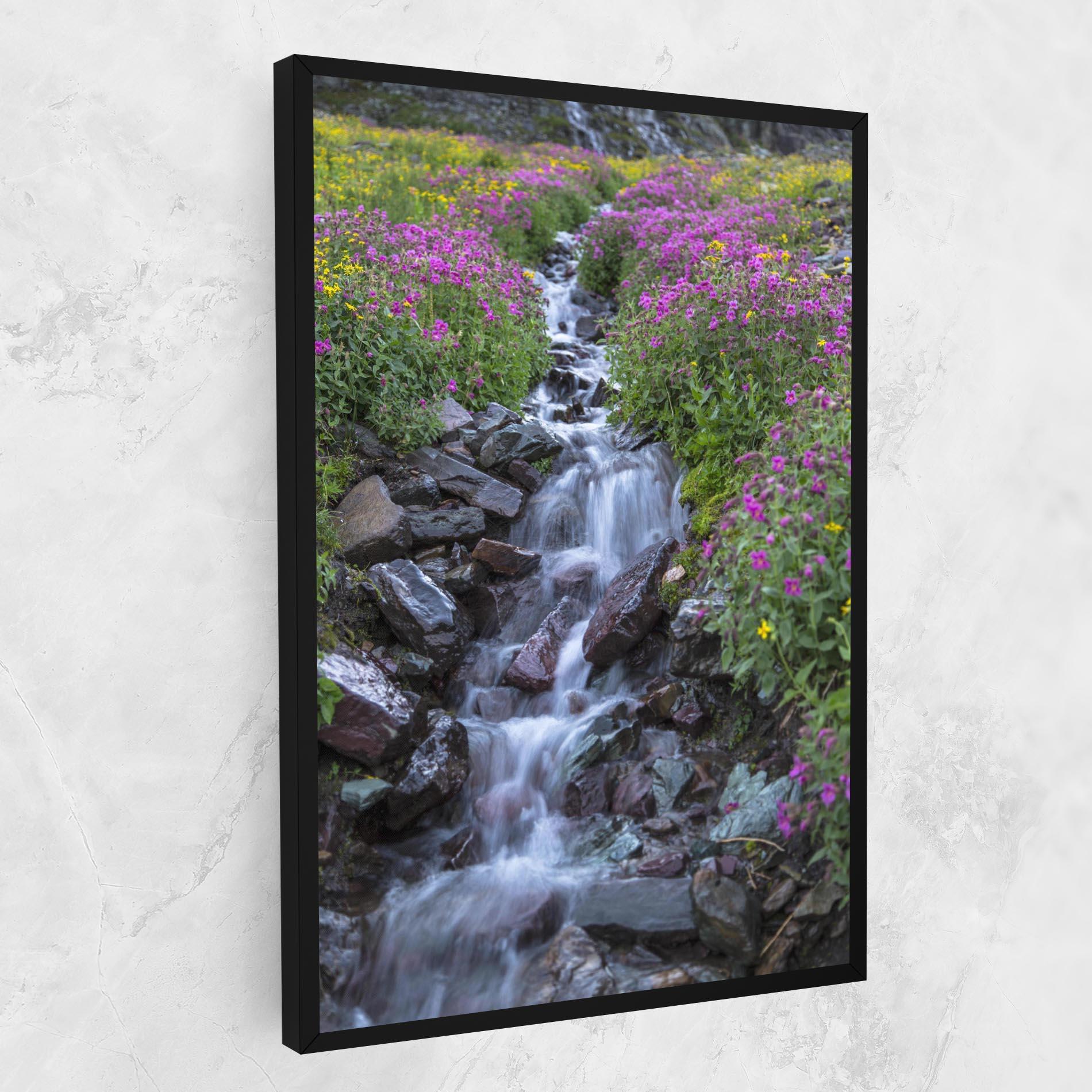 Leinwandbild Water Falling Field mockup 1