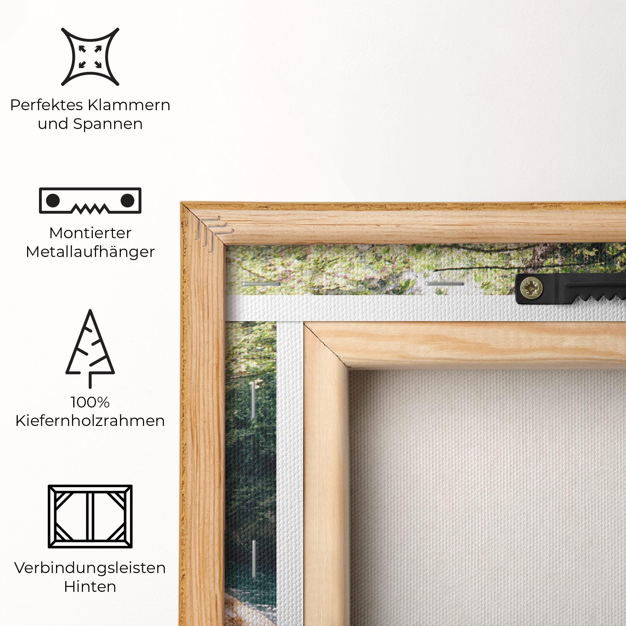 Leinwandbild Beautiful Blue Waterfall mockup 5