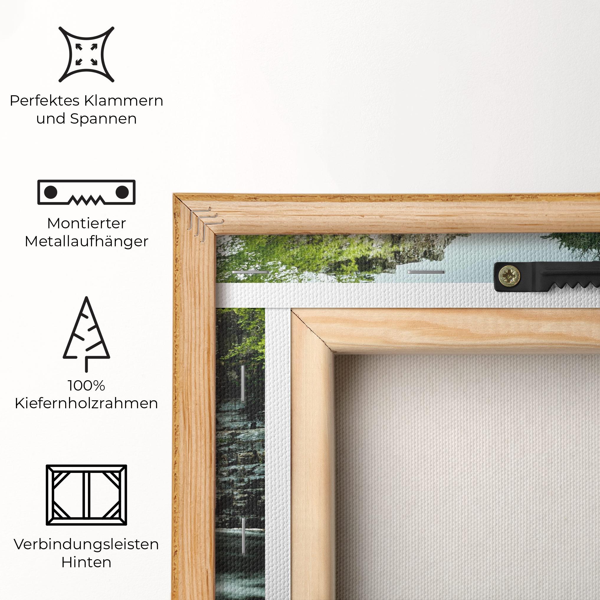 Leinwandbild Beautiful Water Falling mockup 5