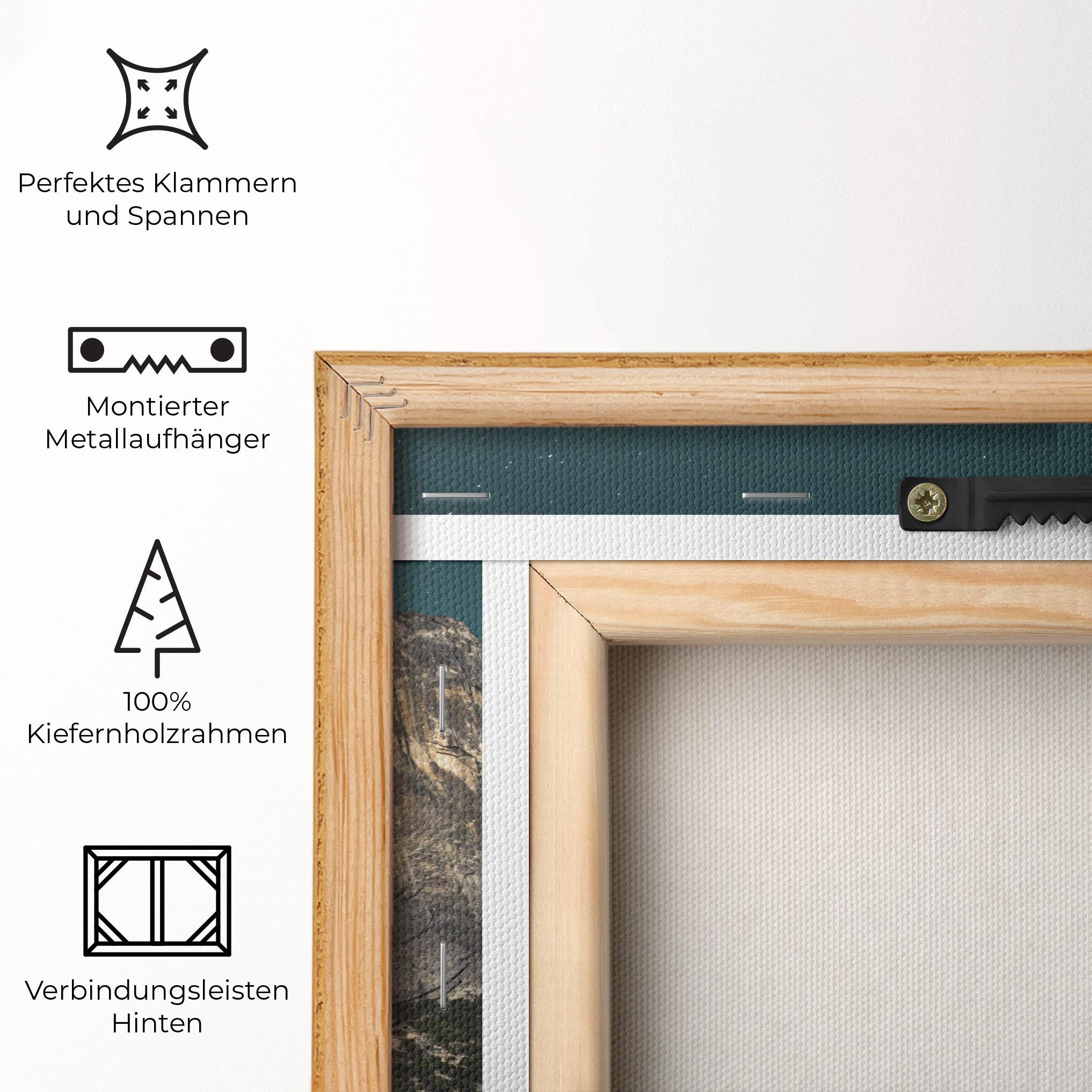 Leinwandbild Dark Blue Sky Waterfall mockup 5