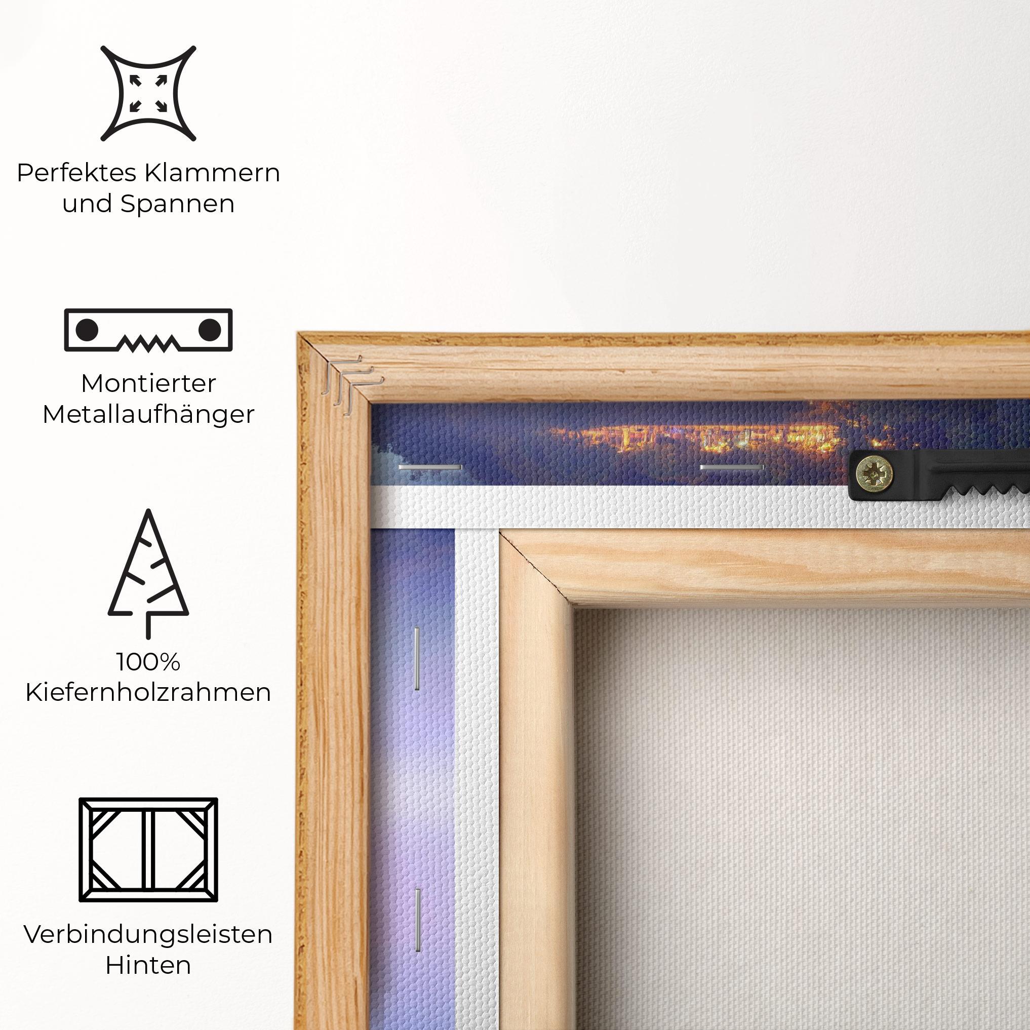 Leinwandbild Dreamy Purple Waterfall mockup 5