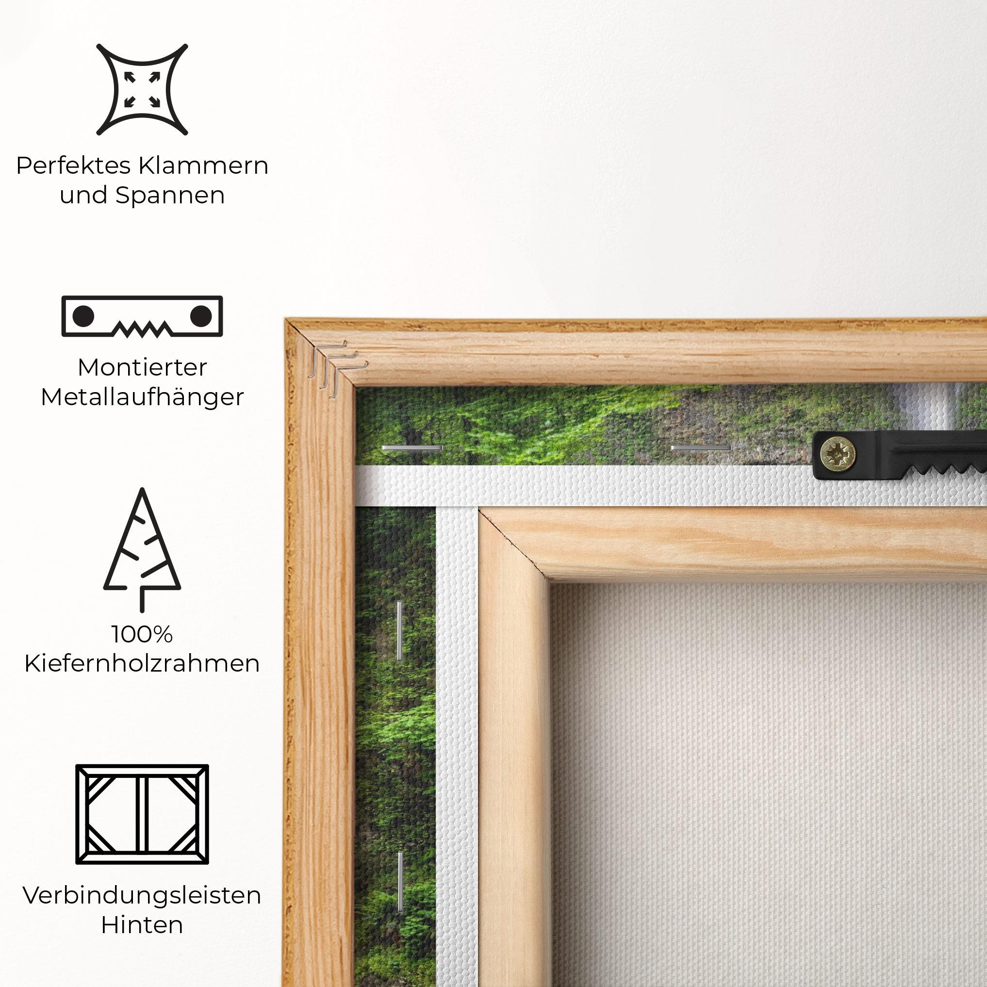 Leinwandbild Green Leaves Bridge View mockup 5