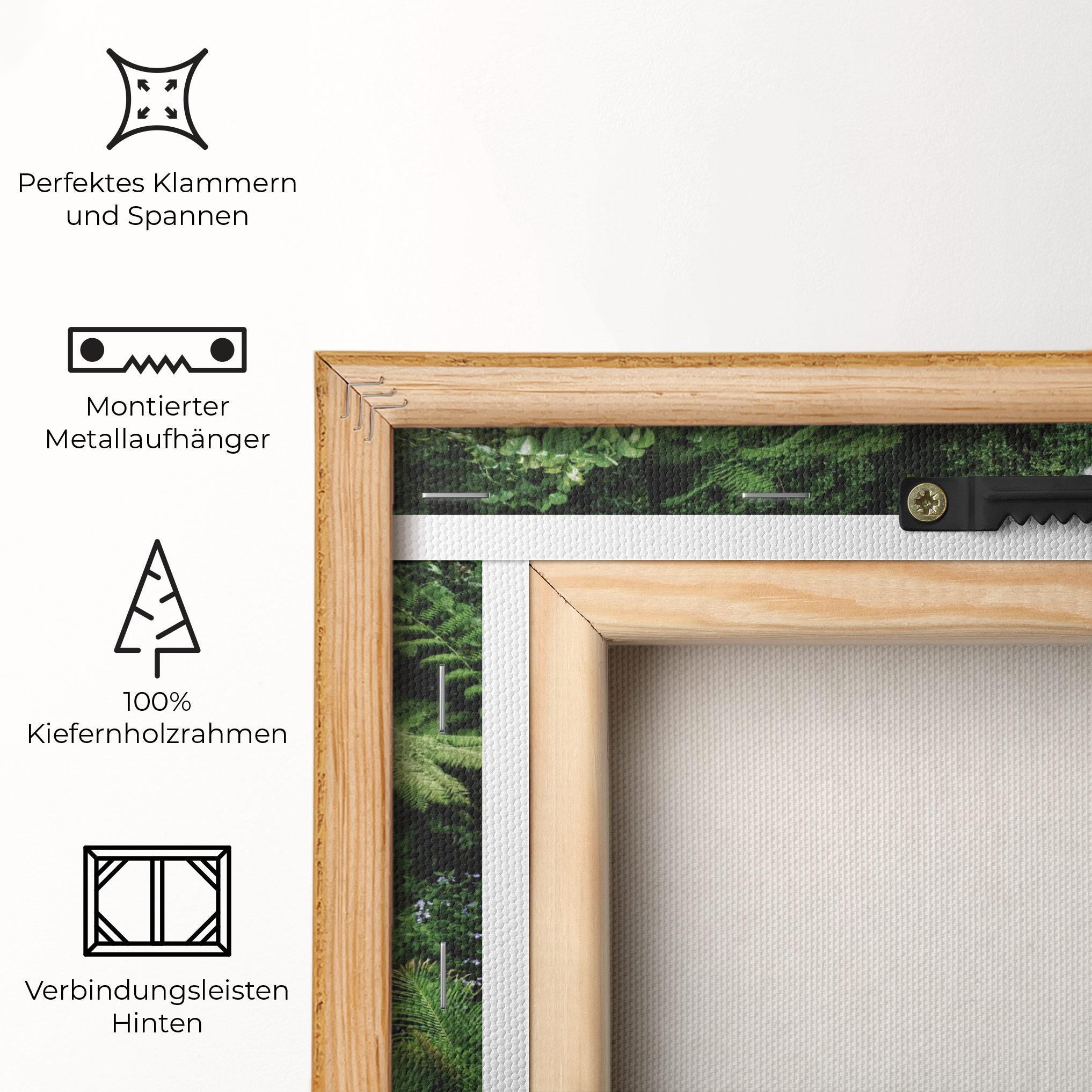 Leinwandbild Green Nature Waterfall mockup 5