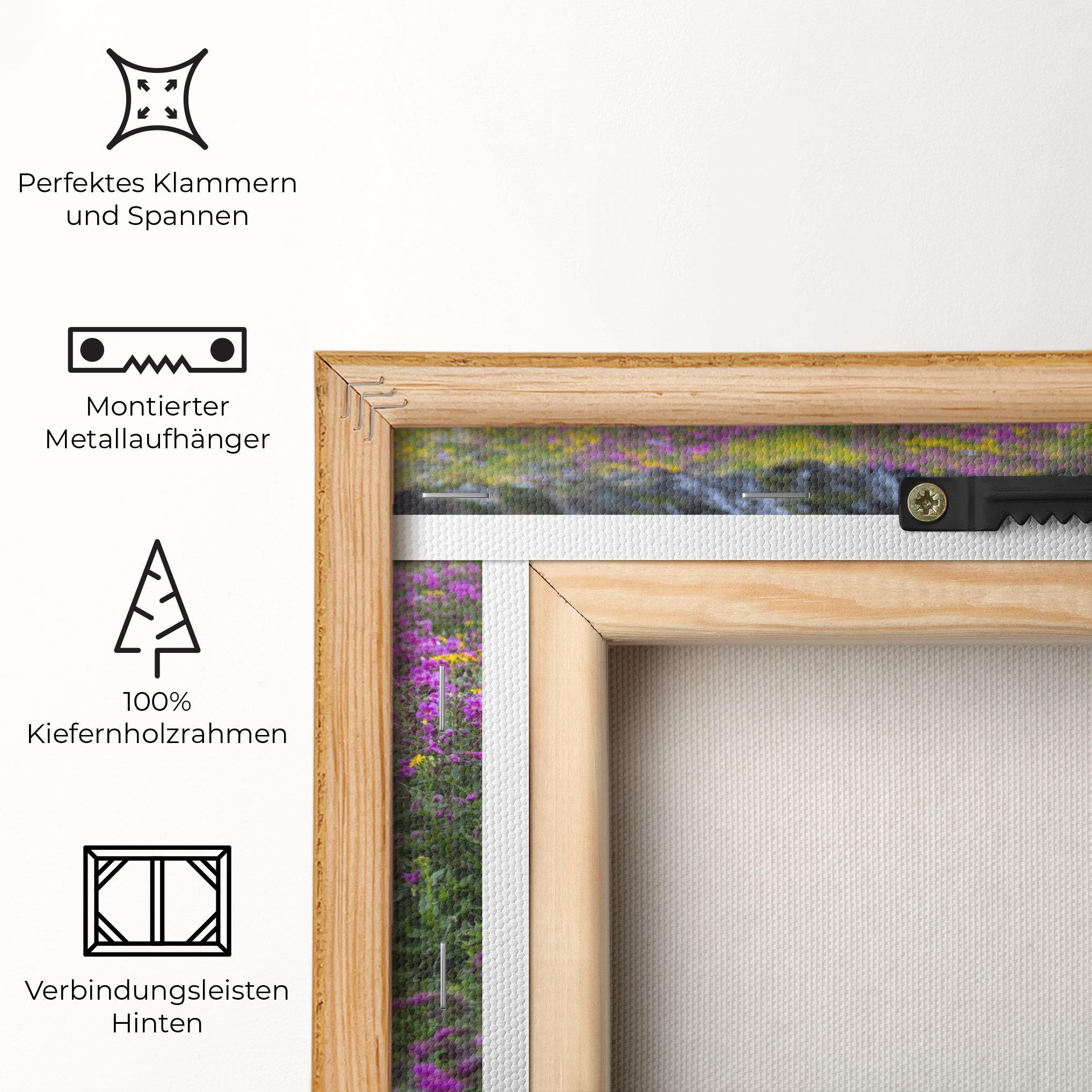 Leinwandbild Purple Field Waterfall mockup 5