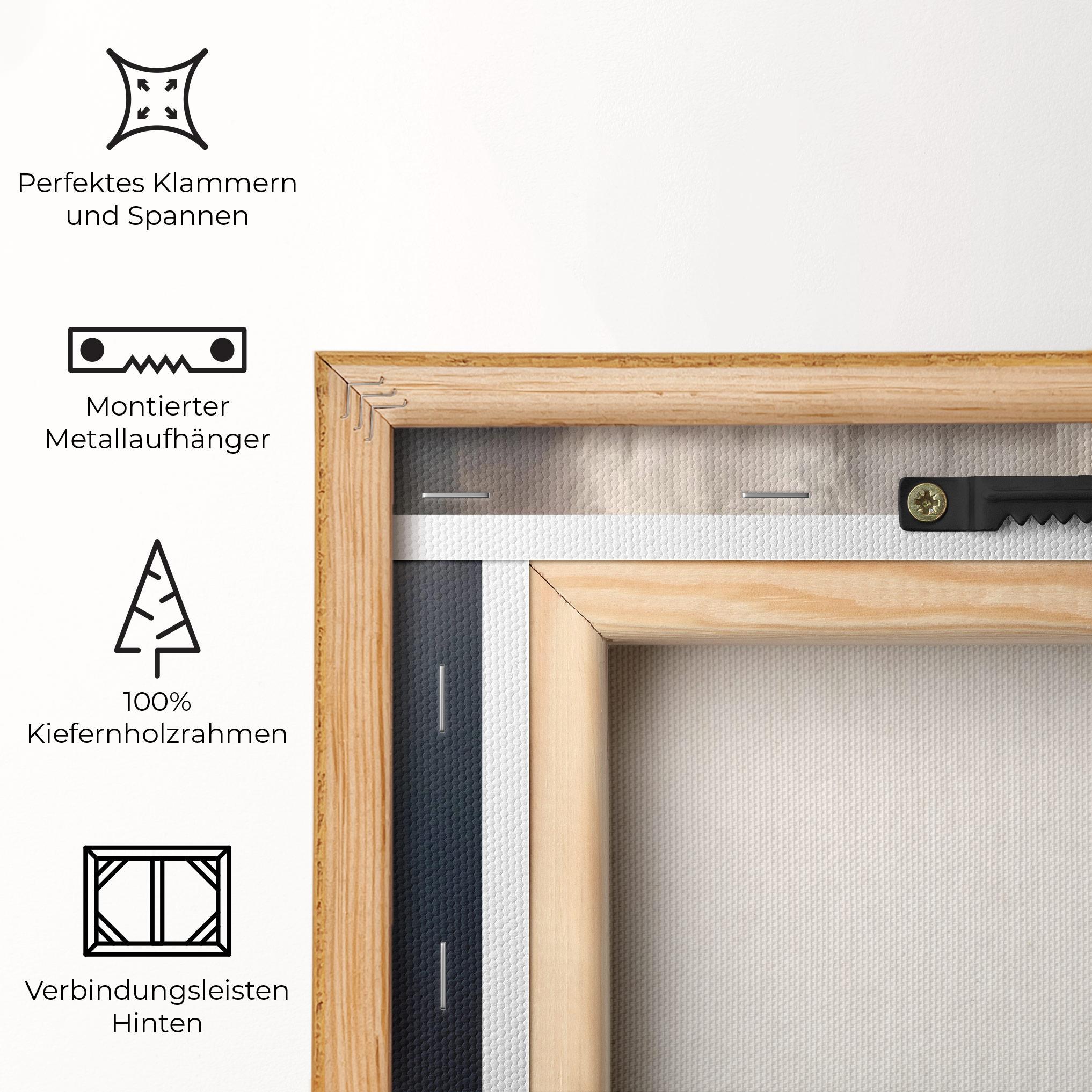 Leinwandbild Small Man Waterfall mockup 5