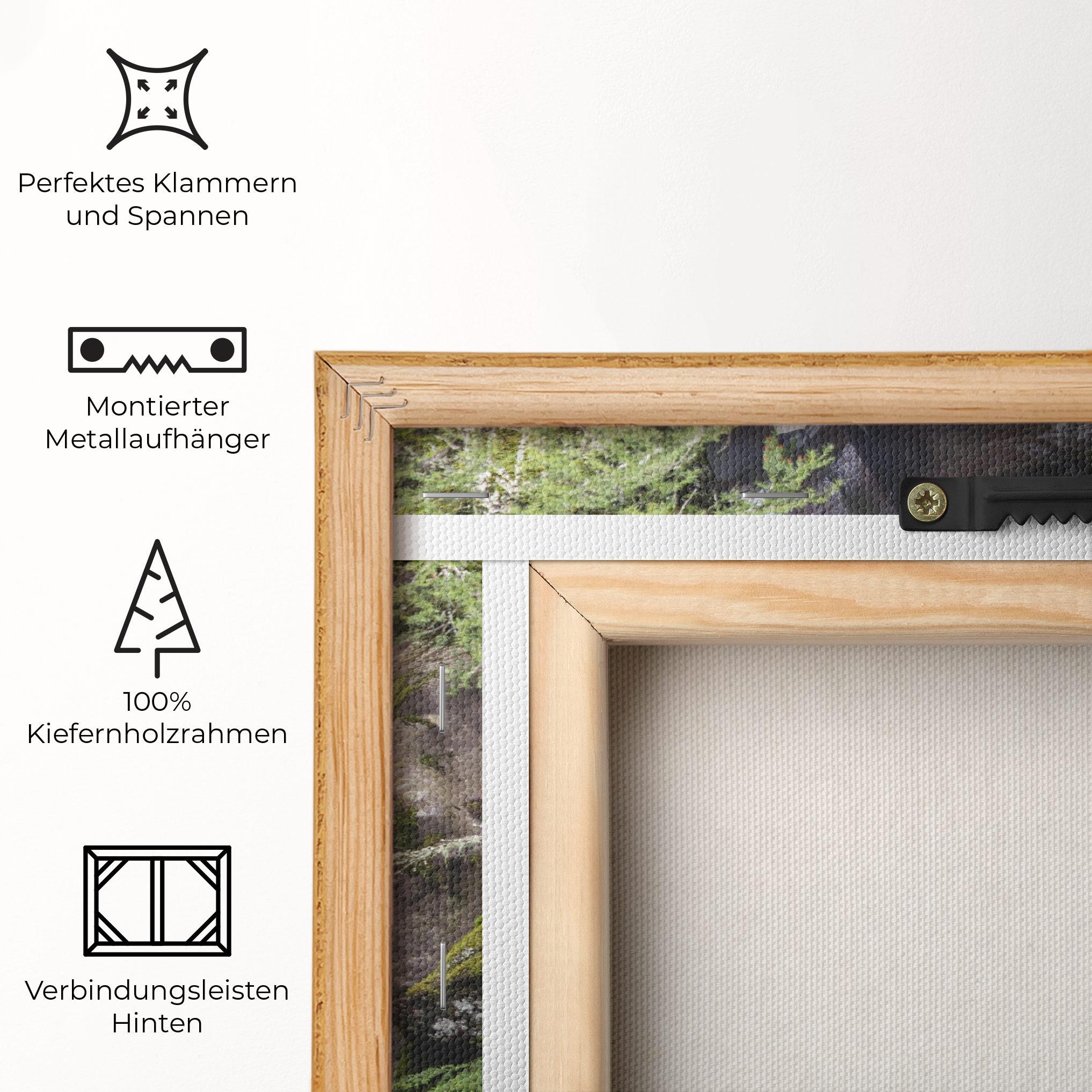 Leinwandbild Water Falling Forest mockup 5