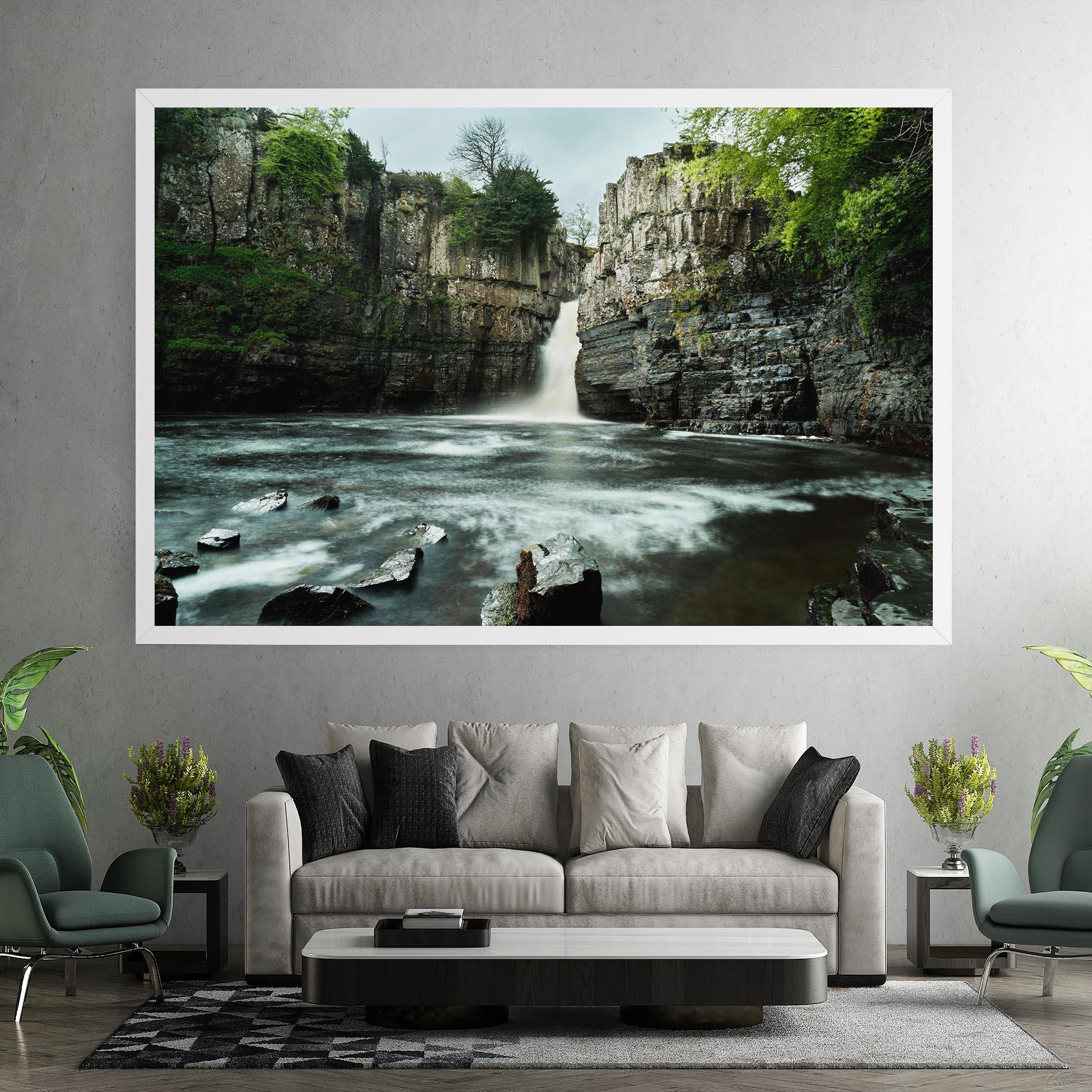 Leinwandbild Beautiful Water Falling mockup 7