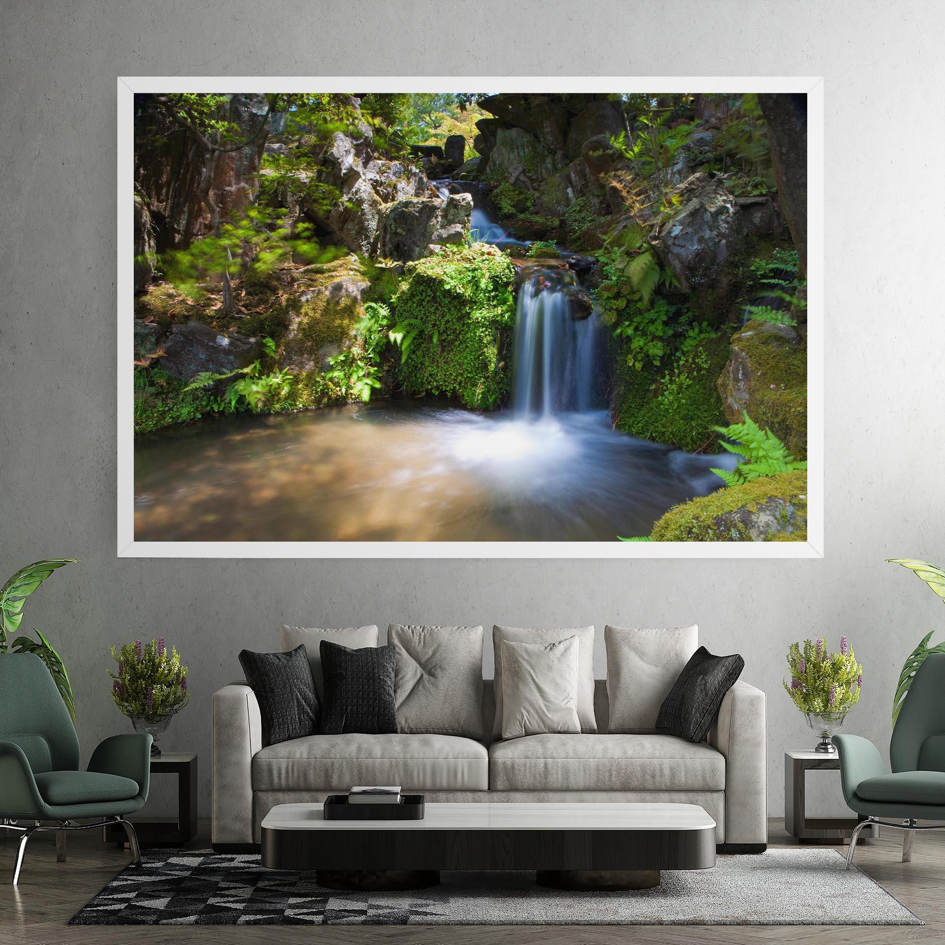 Leinwandbild Jungle View Waterfall mockup 7