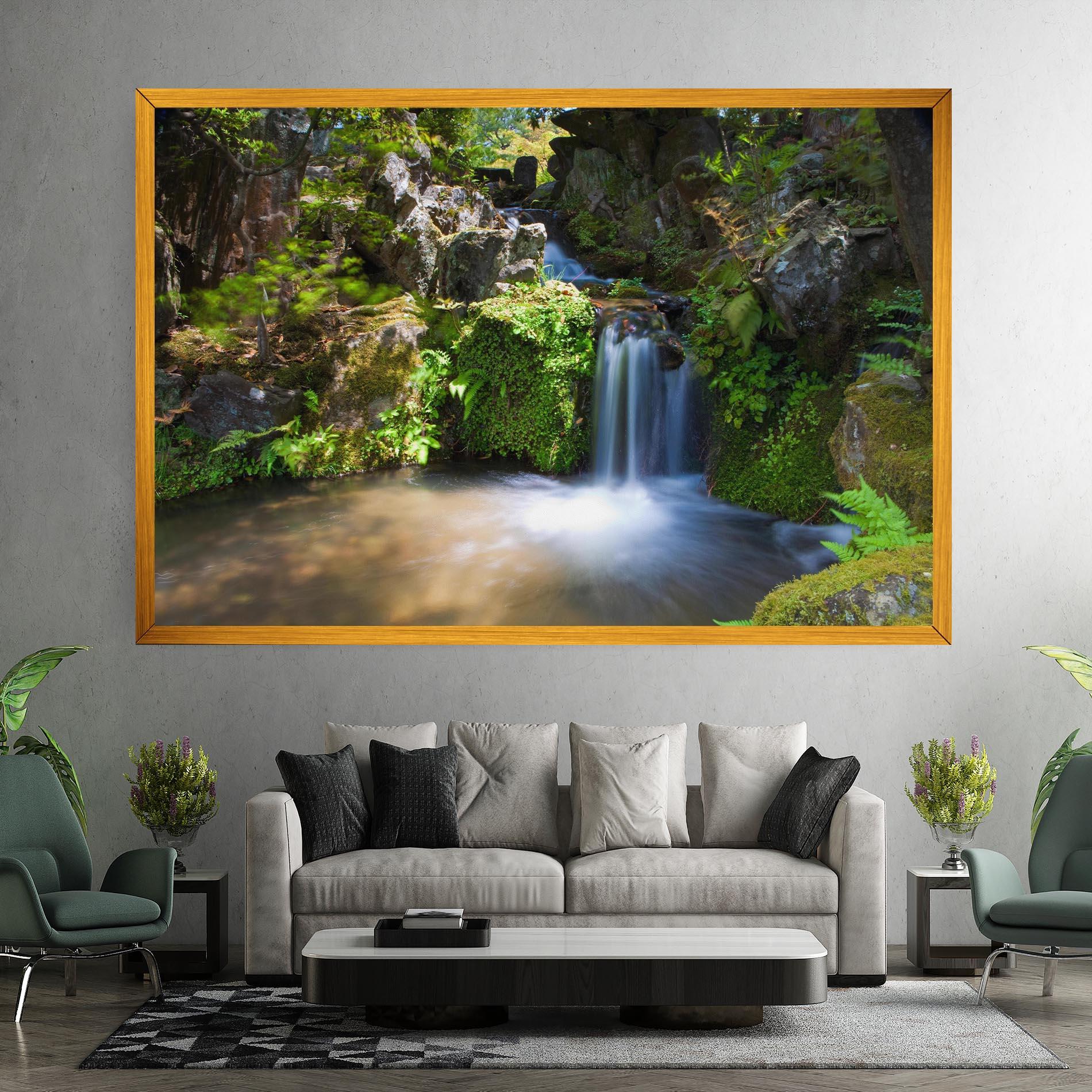 Leinwandbild Jungle View Waterfall mockup 7
