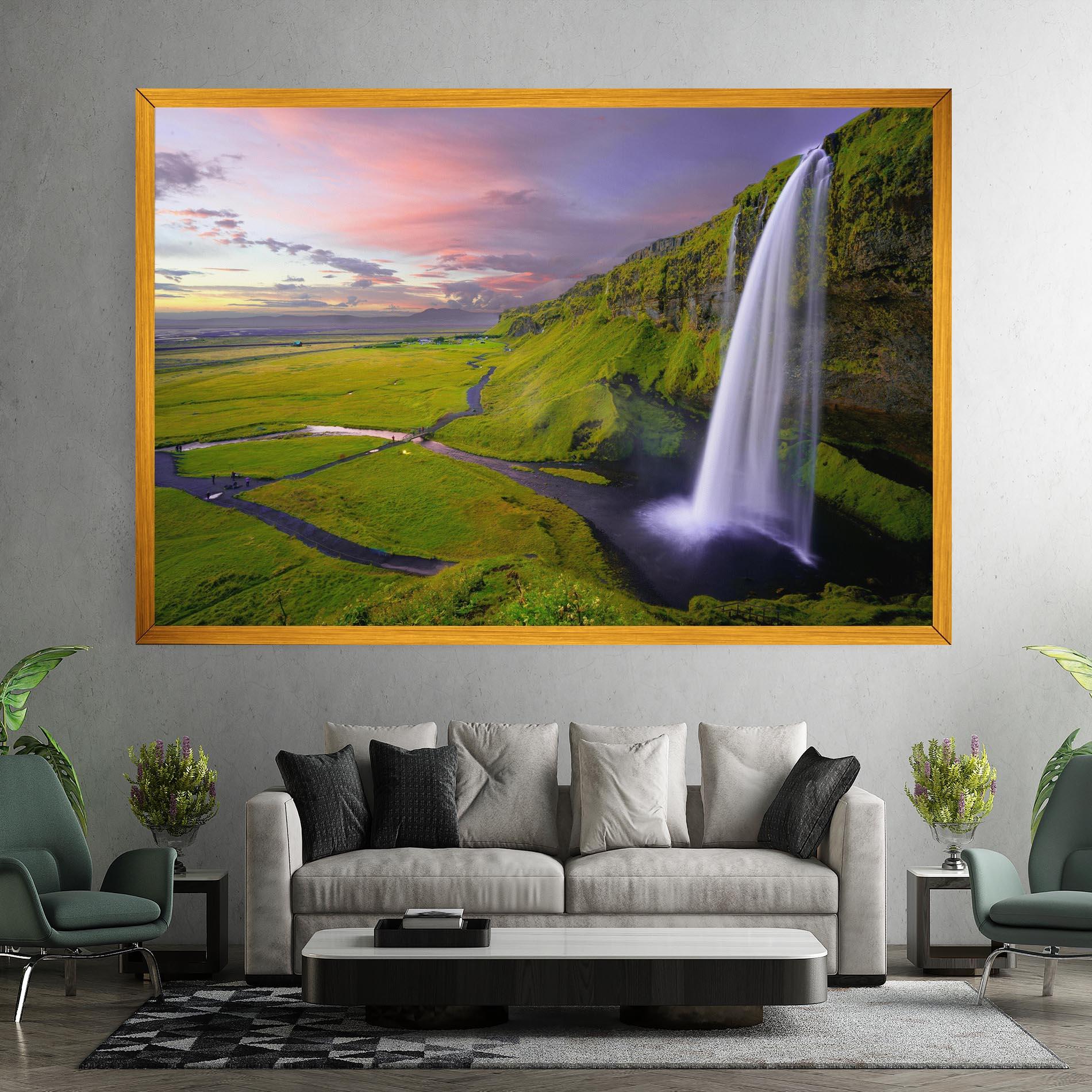 Leinwandbild Pink Wky Waterfall mockup 7