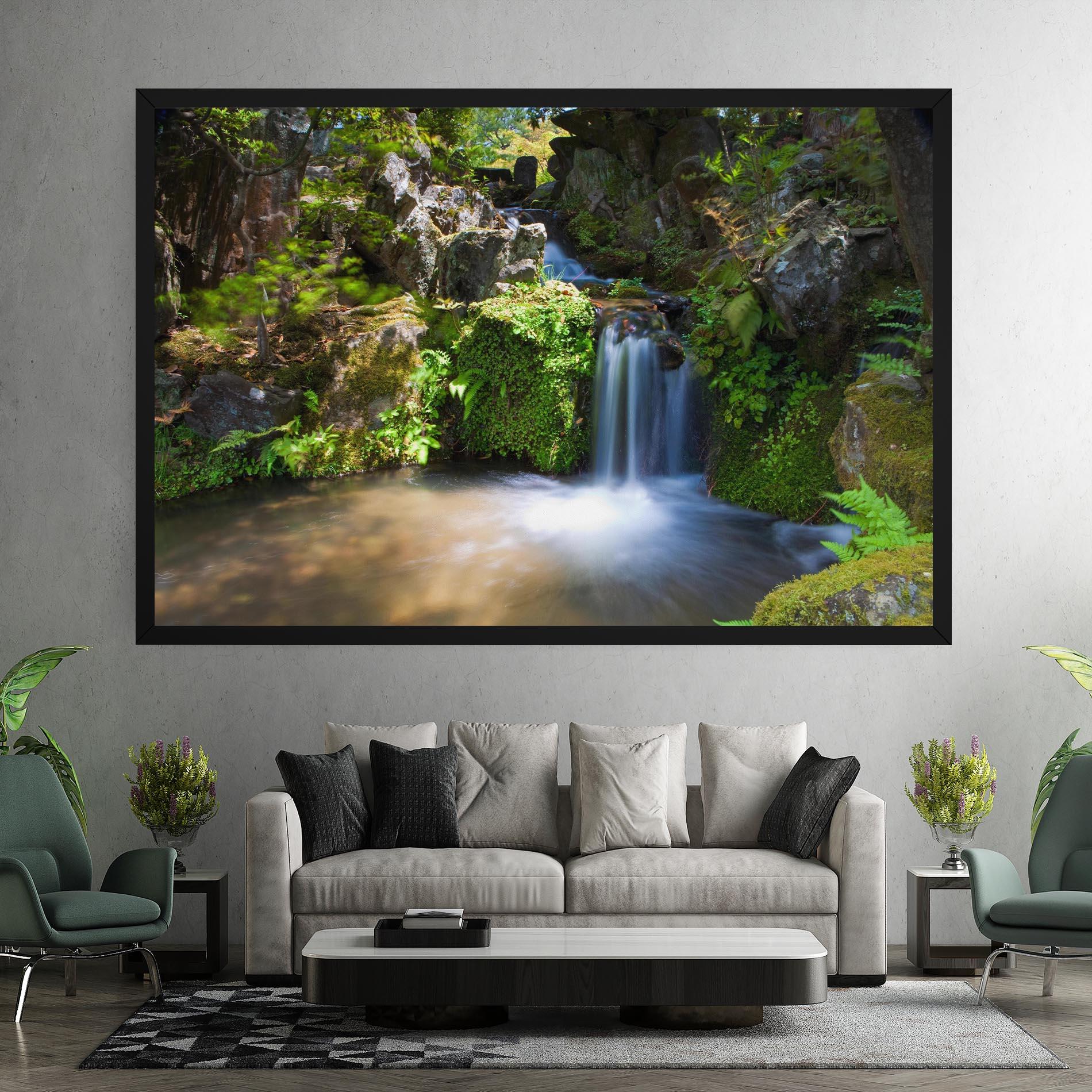Leinwandbild Jungle View Waterfall mockup 7