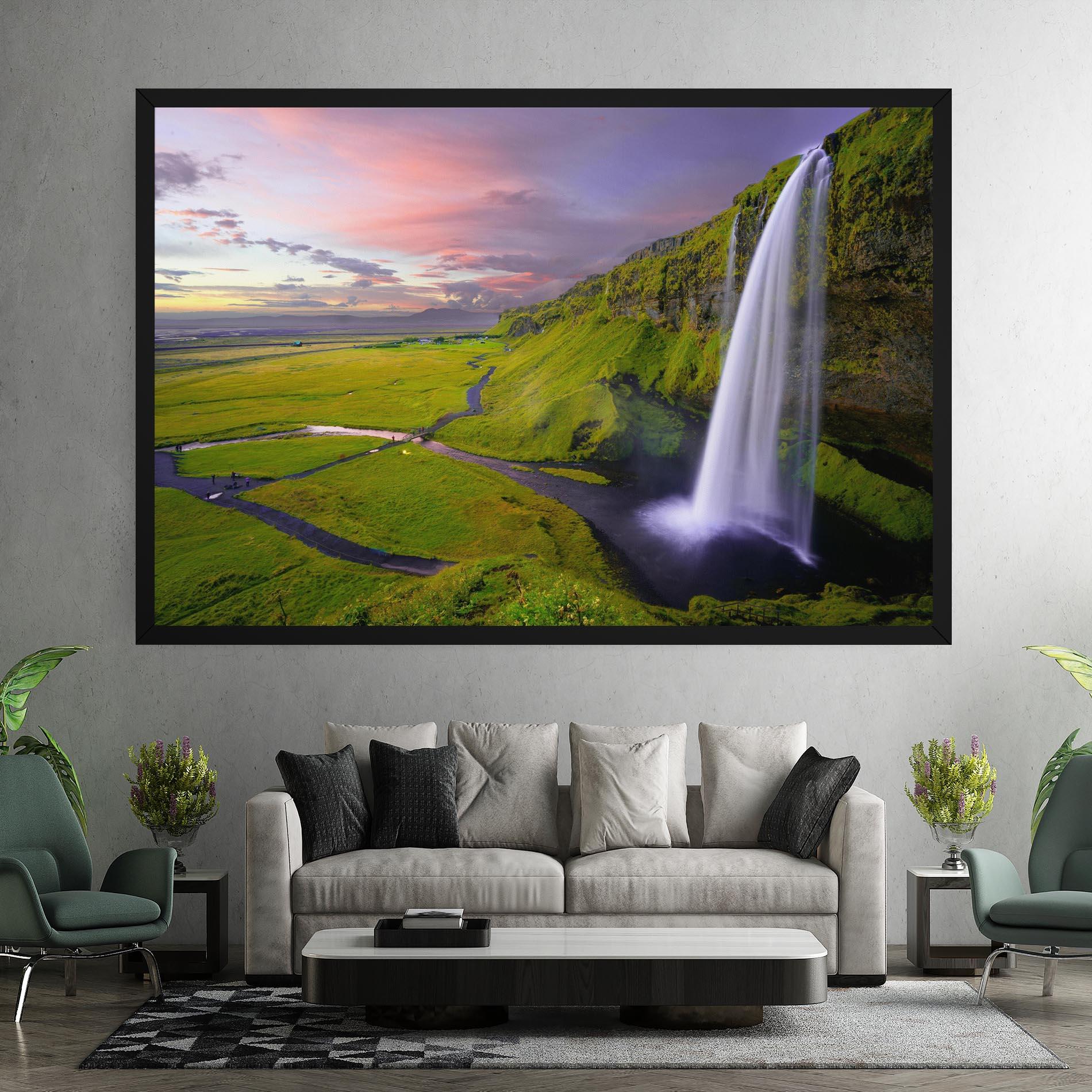 Leinwandbild Pink Wky Waterfall mockup 7